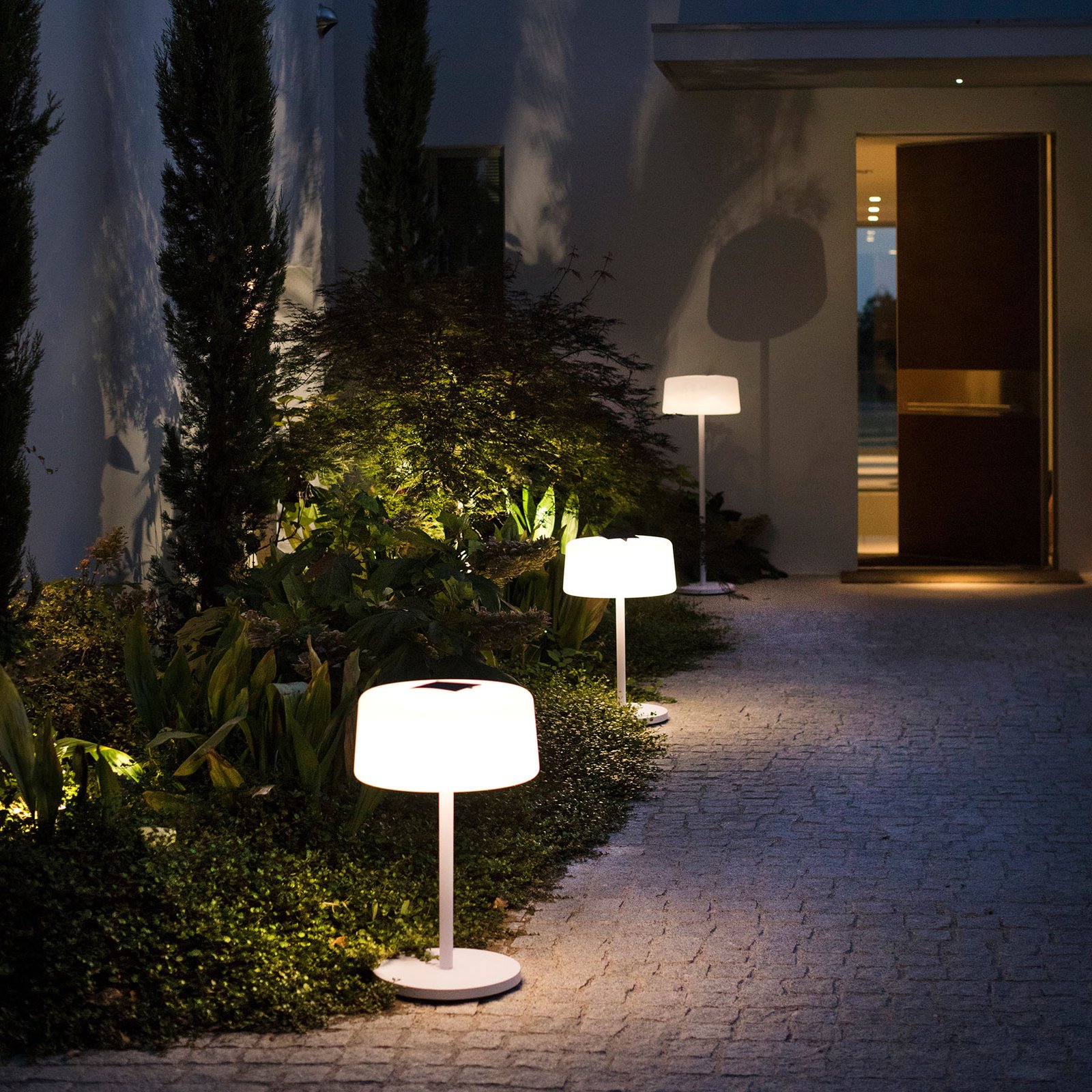 Solar floor lamp Bump, 3 heights, sensor