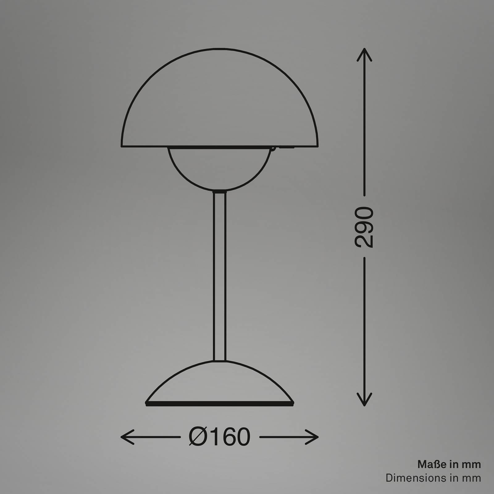 Lampa stołowa LED z akumulatorem Kugle, biała, metalowa, IP44, ściemniana