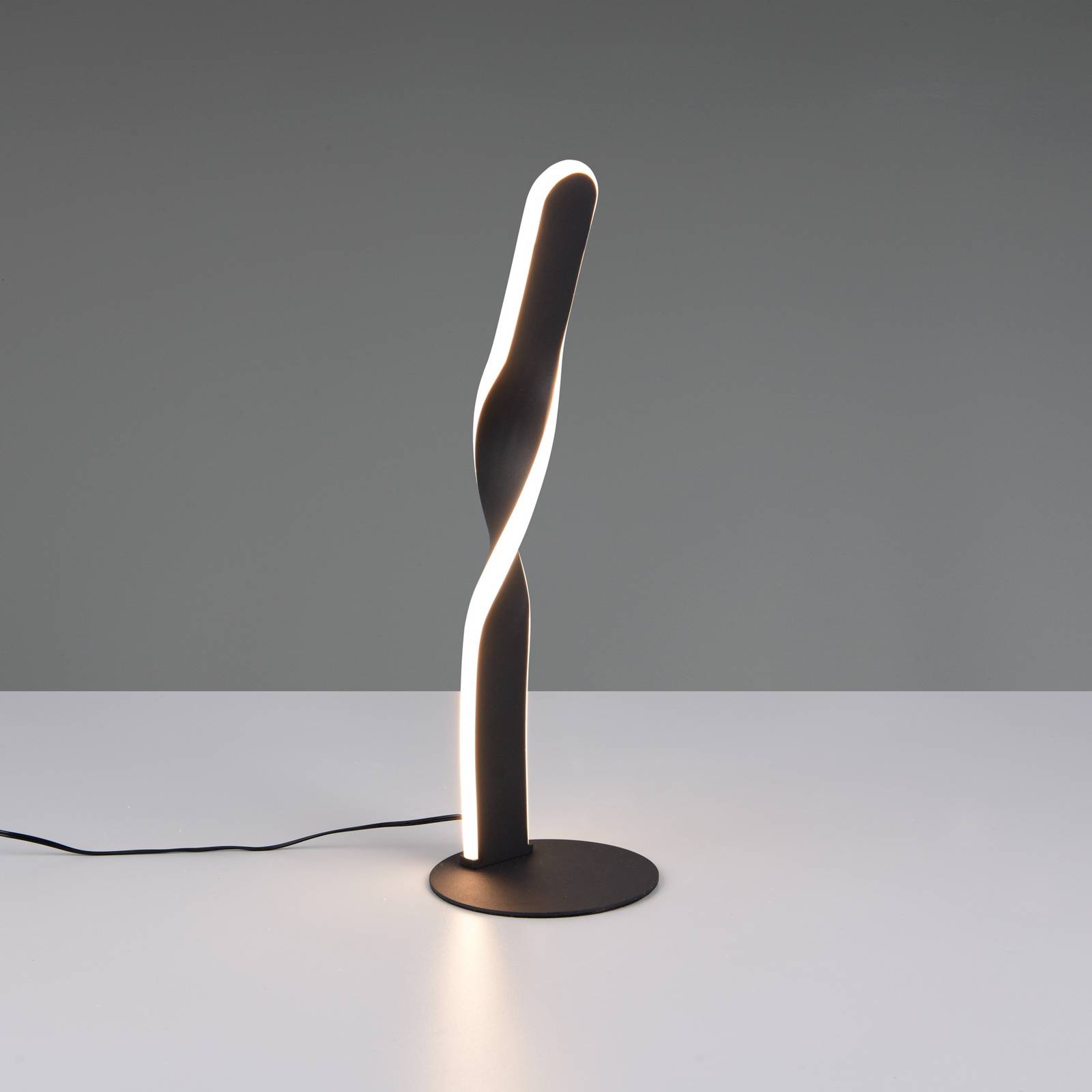 LED-Tischleuchte Ginko, schwarz matt, Metall, Höhe 40,5 cm günstig online kaufen