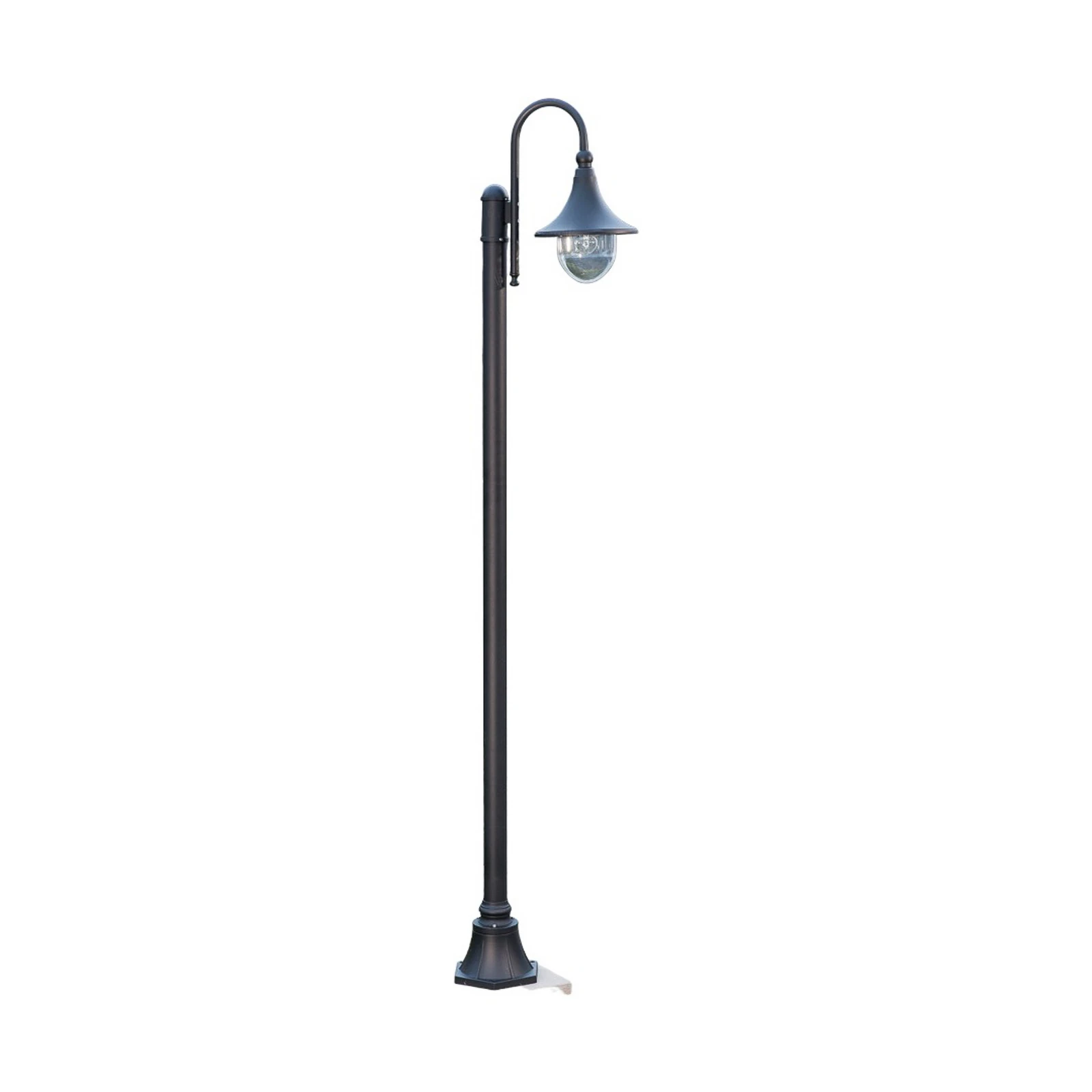Lindby Außenleuchte Daphne, 220 cm, schwarz, E27, IP44