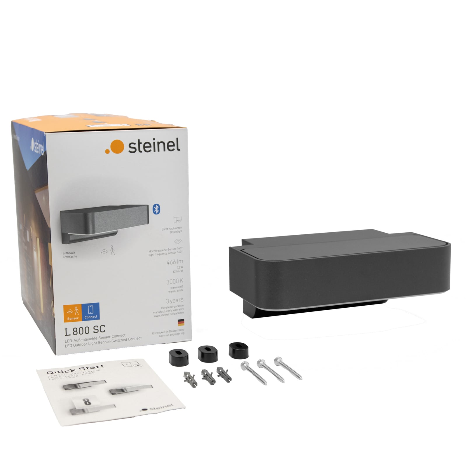 L 800 SC Smart Sensor vanjska zidna svjetiljka, antracit - STEINEL