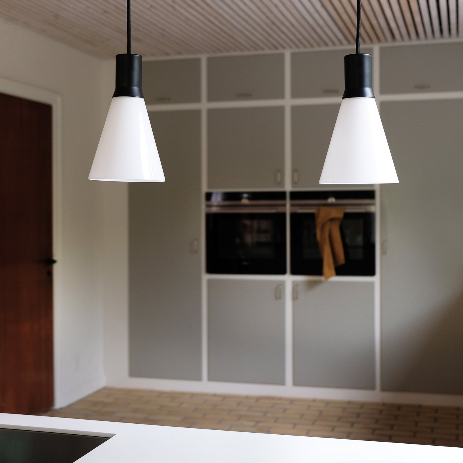 Gent Candeeiro Suspenso 2 pcs Matt Black/Opal - DybergLarsen