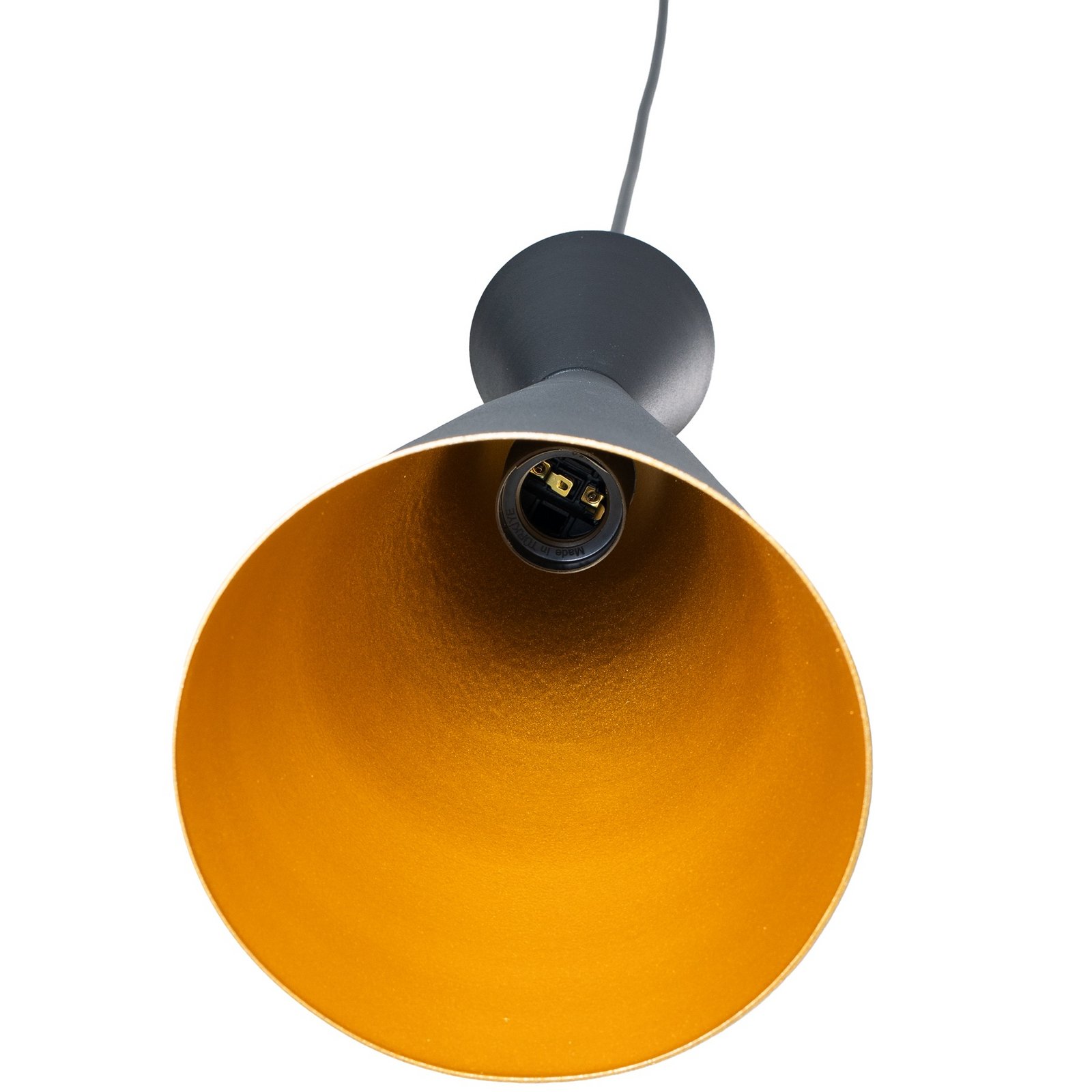 Glenora rippvalgusti, must, Ø 18 cm, metall, E27