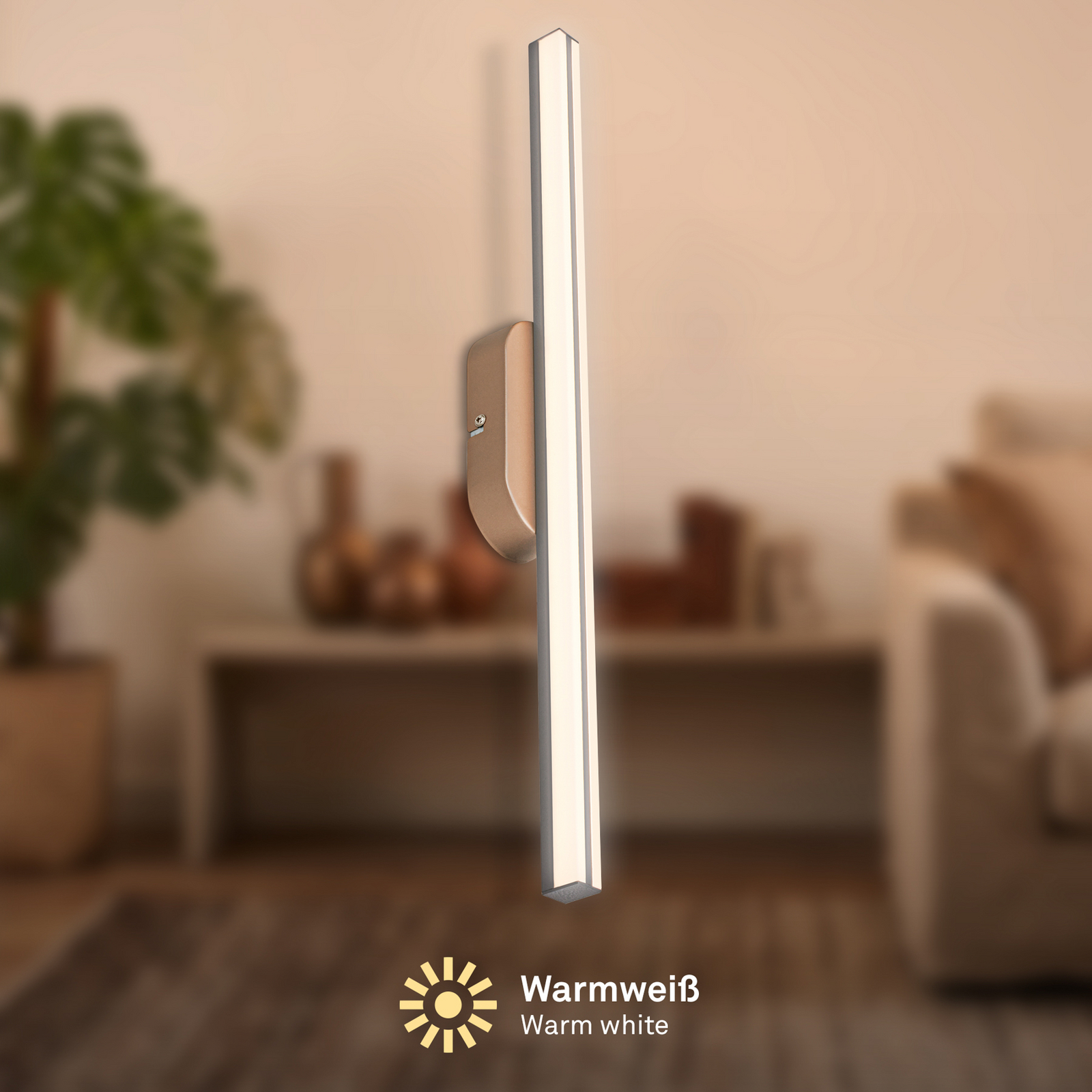 Ruth LED wall light, bronze/anthracite, height 60 cm, 3,000 K Ruth LED wall light, bronze/anthracite, height 60 cm, 3,000 K