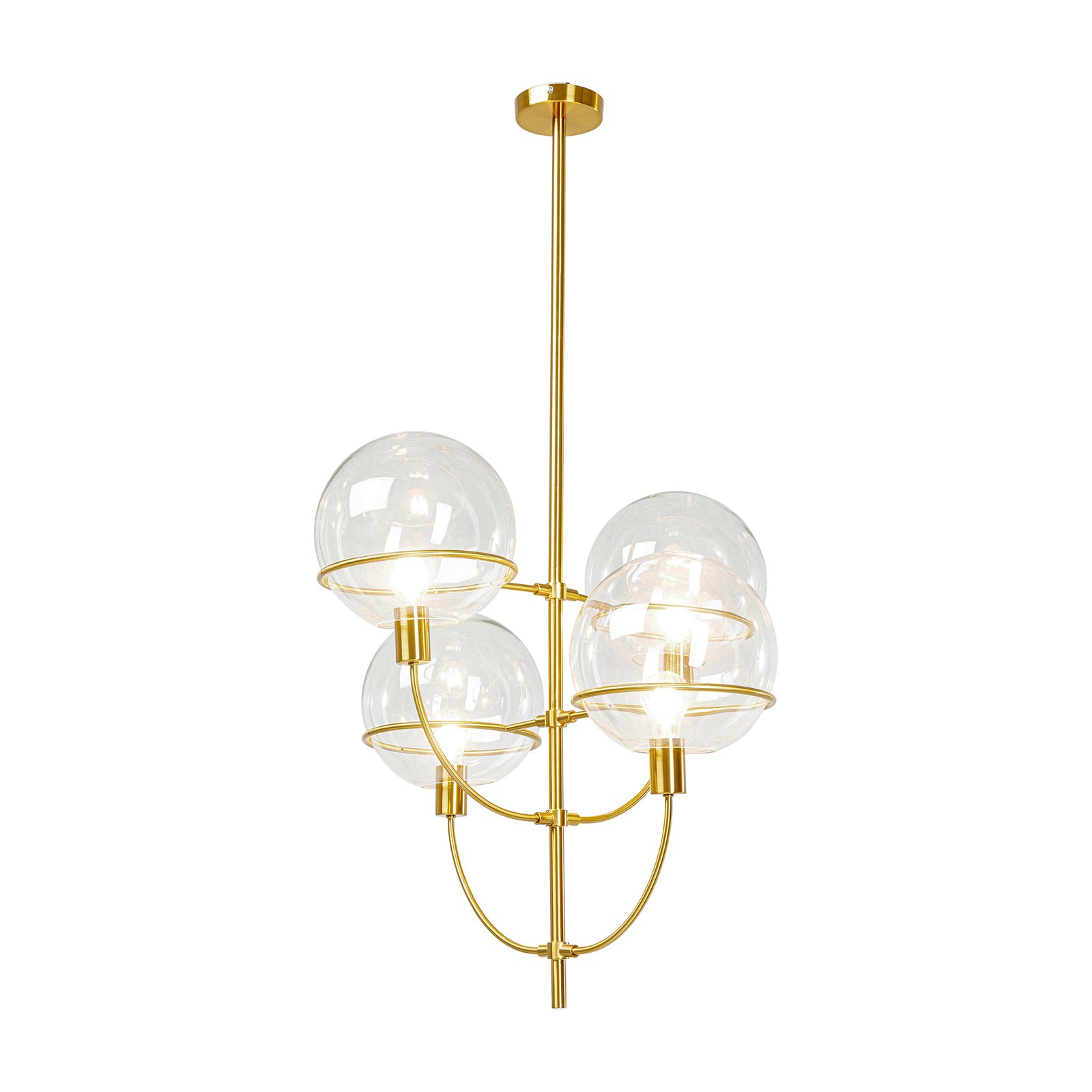 KARE Lantern suspension Ø 68 cm à 4 lampes dorée