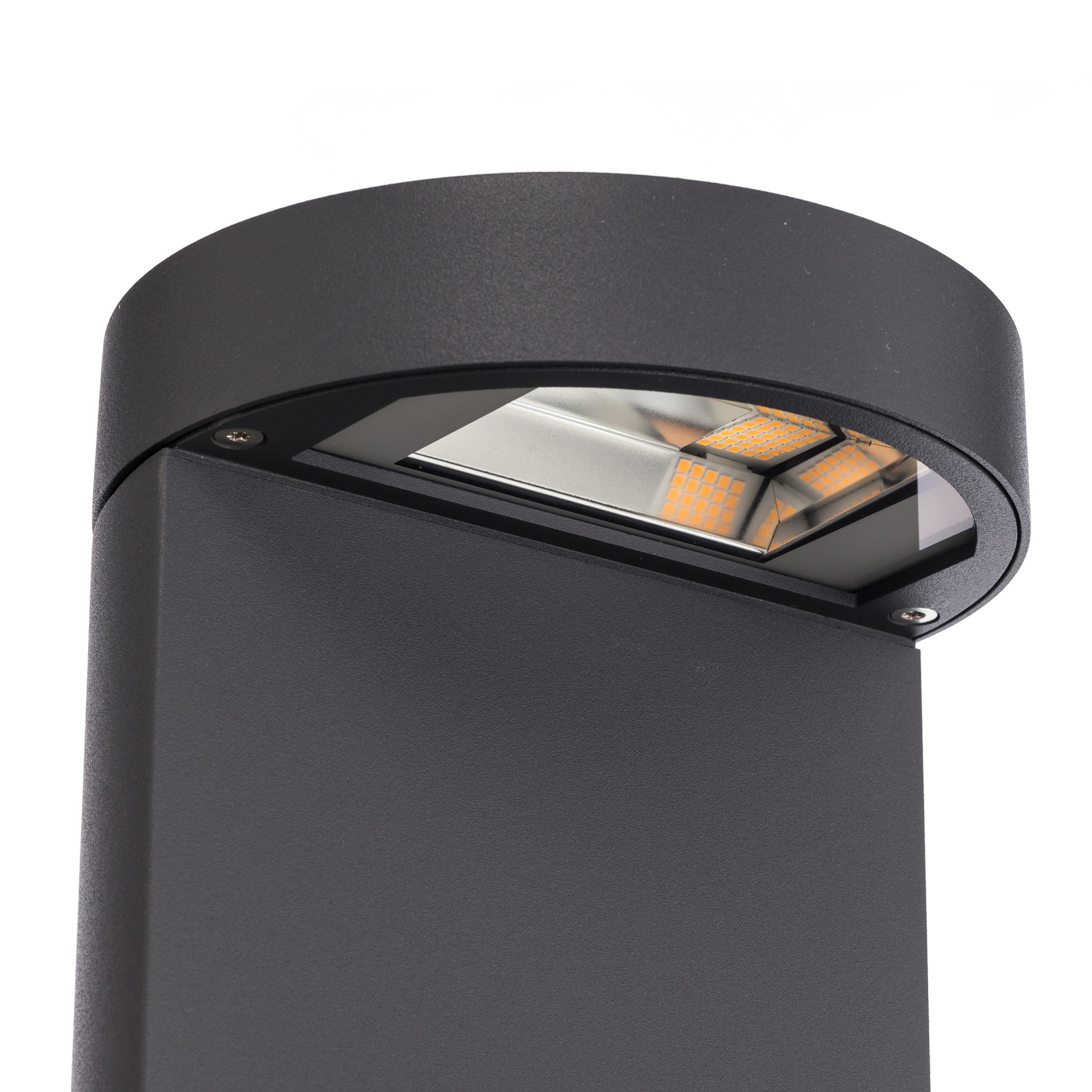 BEGA LED pedestal light 84749, graphite, cast aluminium, glass