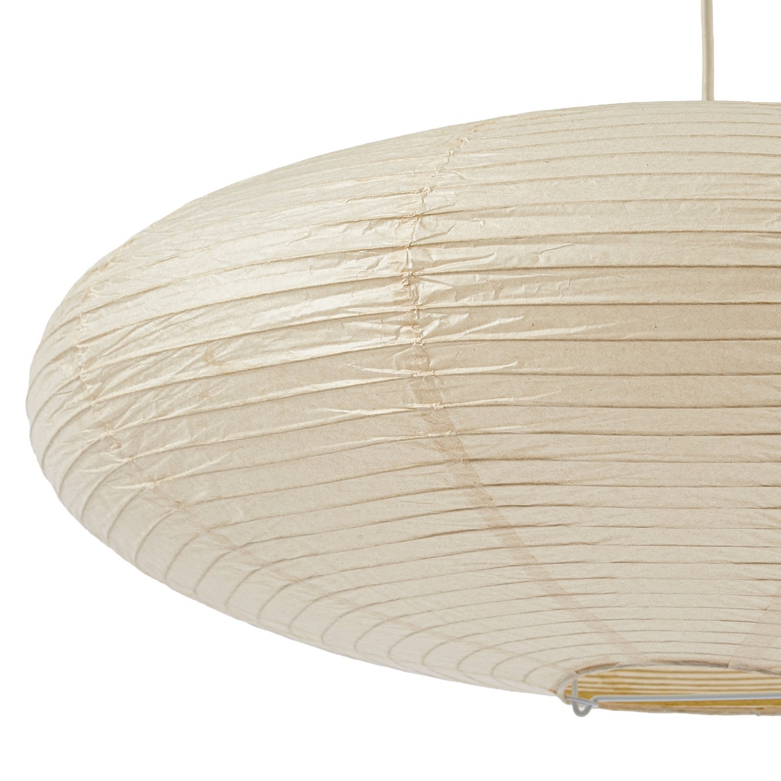 Závěsné světlo Lindby Gerald, Ø 60 cm, béžové, papírové, E27