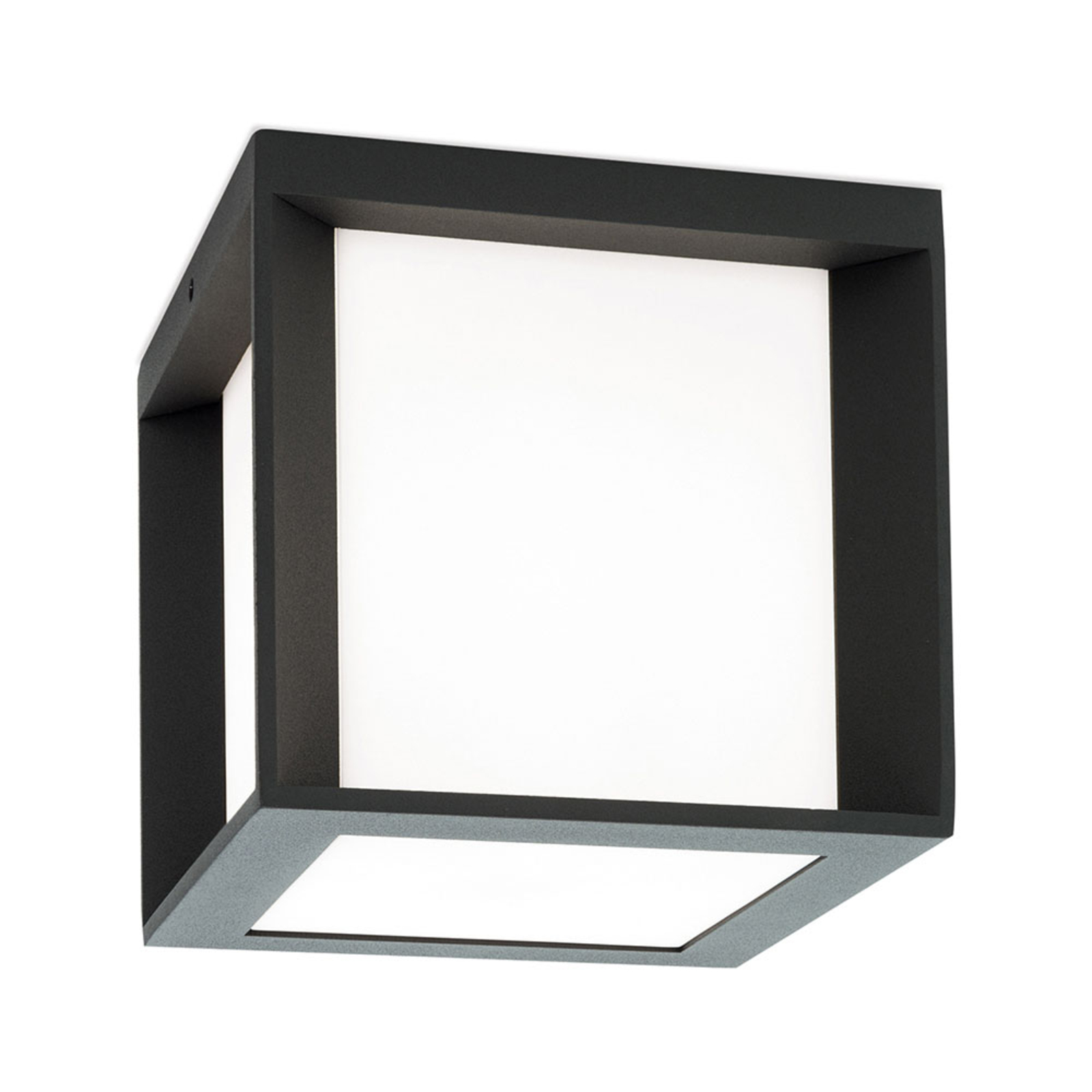 Henry outdoor wall light, 16x16x16 cm, anthracite
