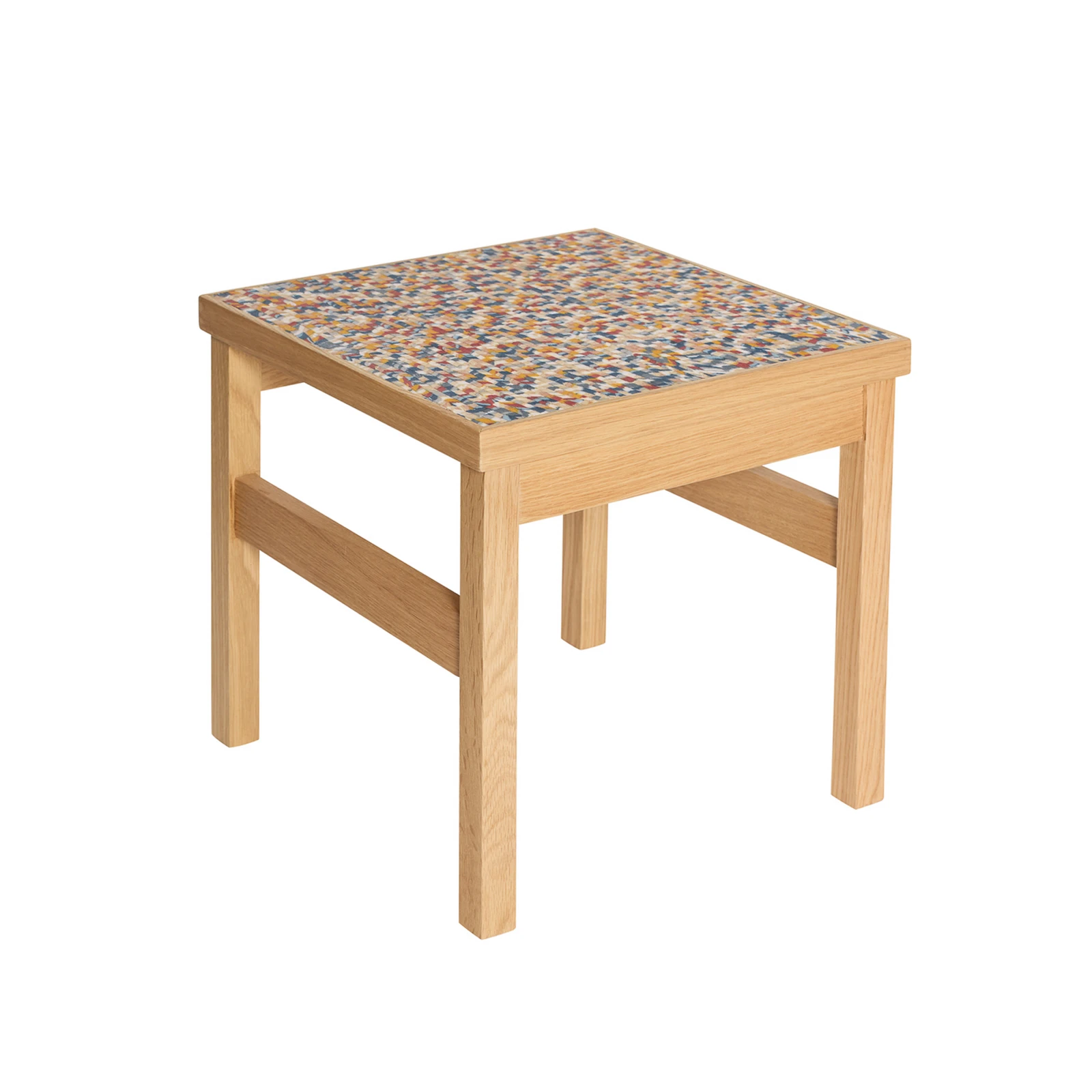 Confetti side table, natural/multicoloured, height 38 cm – Hübsch