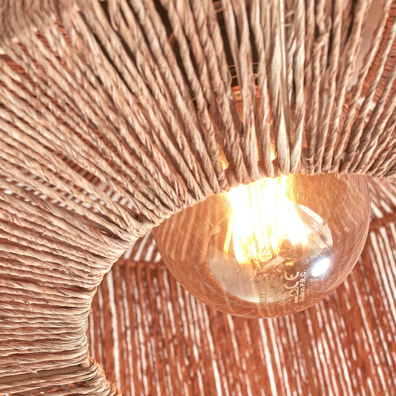 GOOD & MOJO Iguazu ceiling light, Ø 30 cm, natural