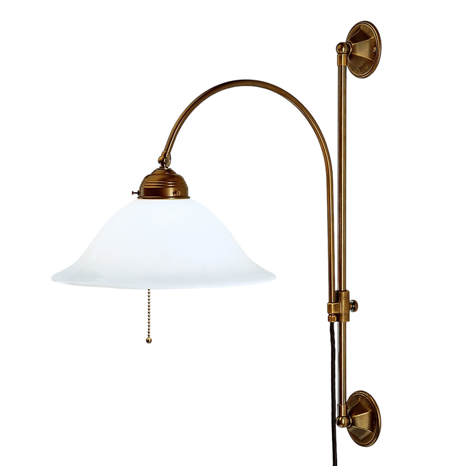 Rhodes - protruding brass wall light