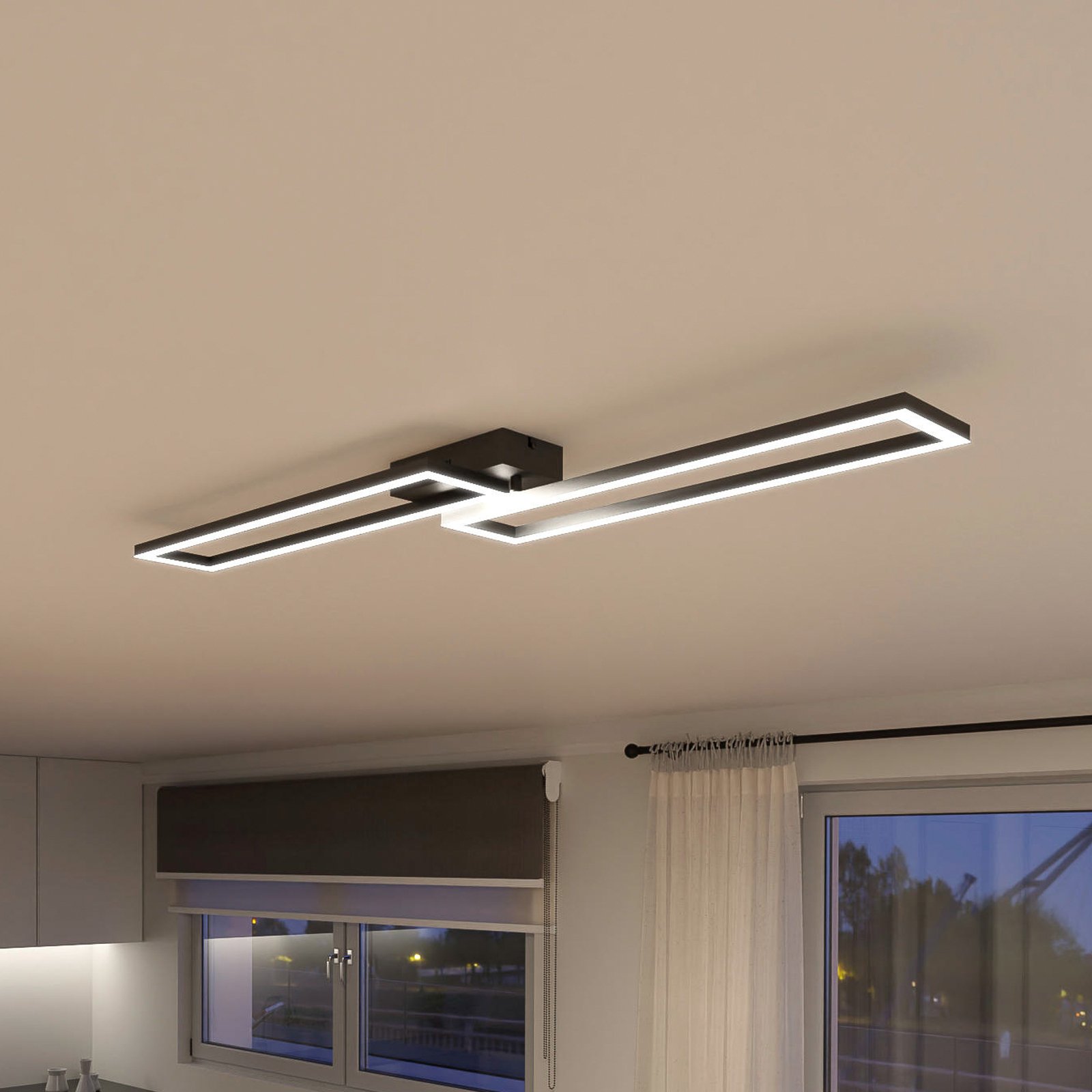 Müller Licht tint LED ceiling light Ciso, RGB, CCT, black