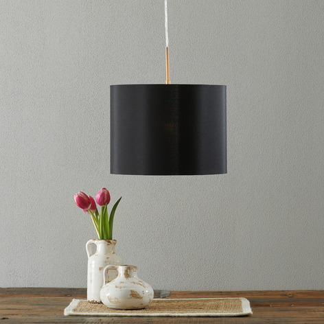 Lucande Patrik Textil-Hängeleuchte Ø30cm