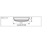 ECO PLANO II LED surface-mounted light for fans, white - CasaFan