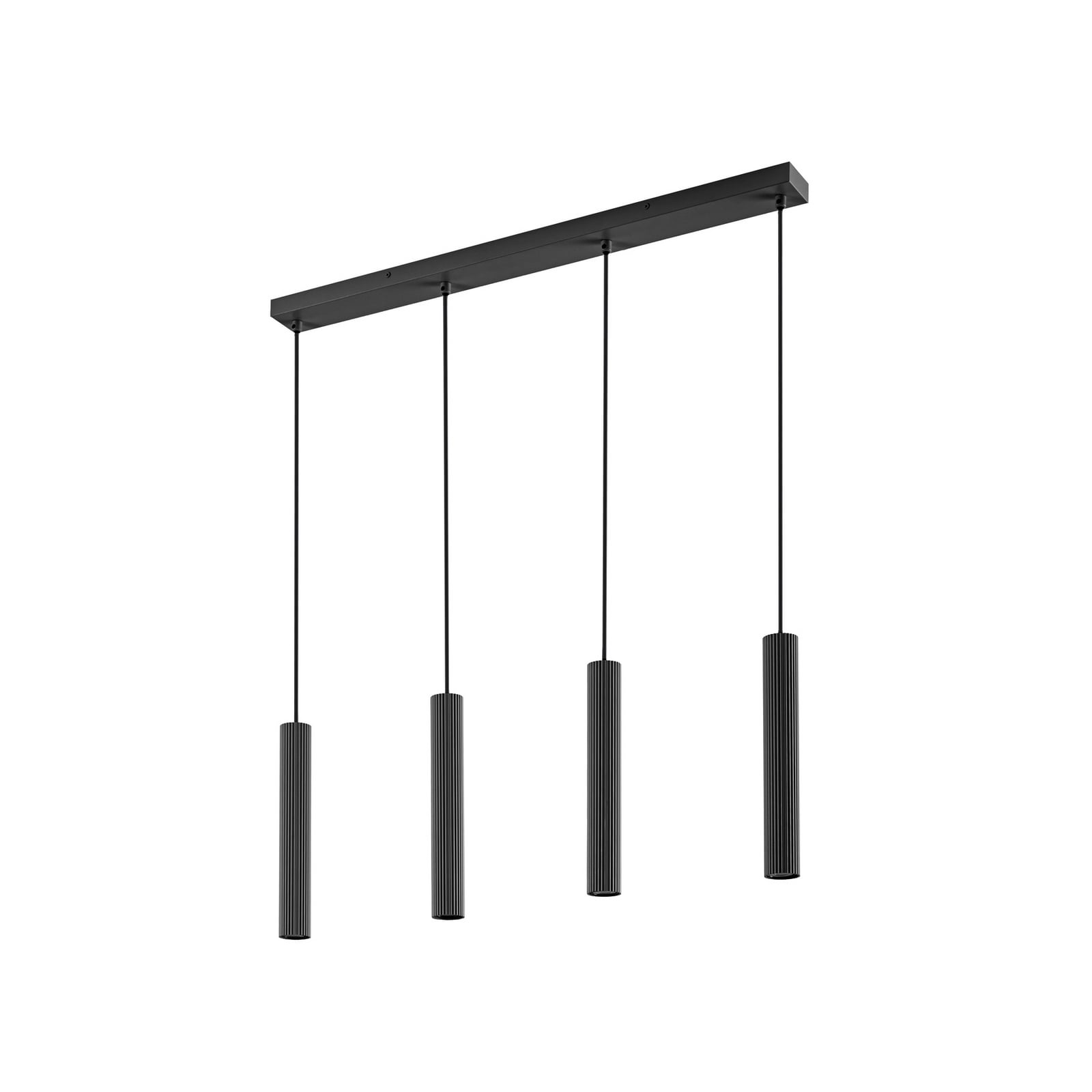 Lindby hanglamp Kardis, 4-lamps, antraciet, lengte 70 cm