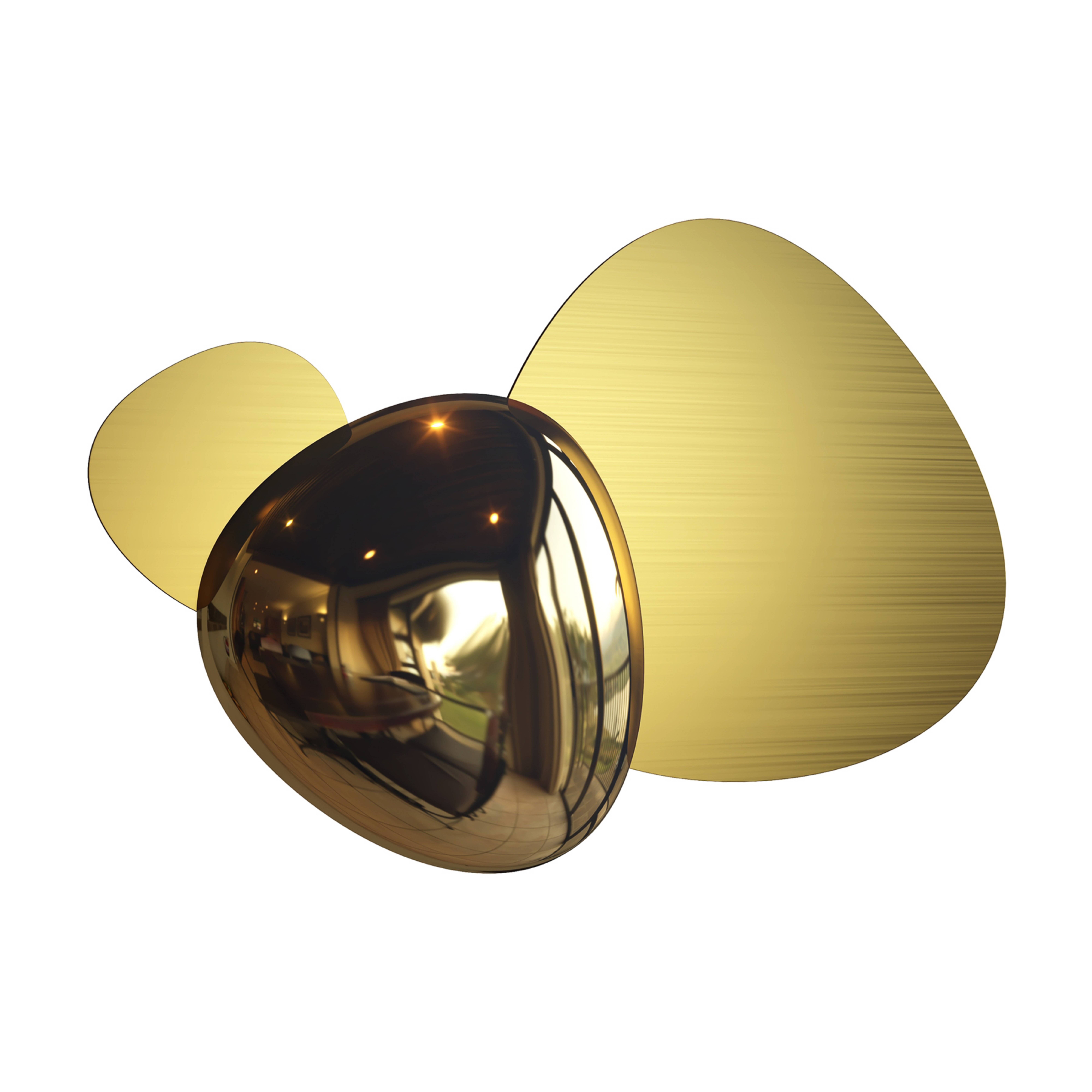 Maytoni Jack-stone LED-Wandlampe, 36,6 cm, gold