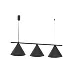 Candeeiro suspenso Capital, preto, 3 lâmpadas, Ø 32 cm, GX53