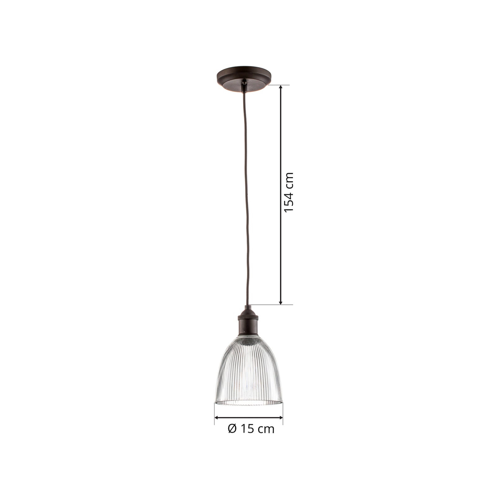 Suspension 6338540, transparent/bronze, verre, E27 - Westinghouse Suspension 6338540, transparent/bronze, verre, E27 - Westinghouse