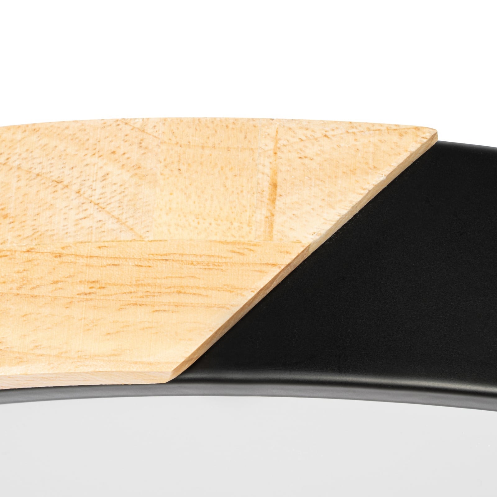 Lynorri LED-Deckenleuchte, Ø 31 cm, schwarz, Holzdekor - Prios Lynorri LED-Deckenleuchte, Ø 31 cm, schwarz, Holzdekor - Prios