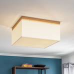 Canvas ceiling light, 45 cm x 45 cm, white