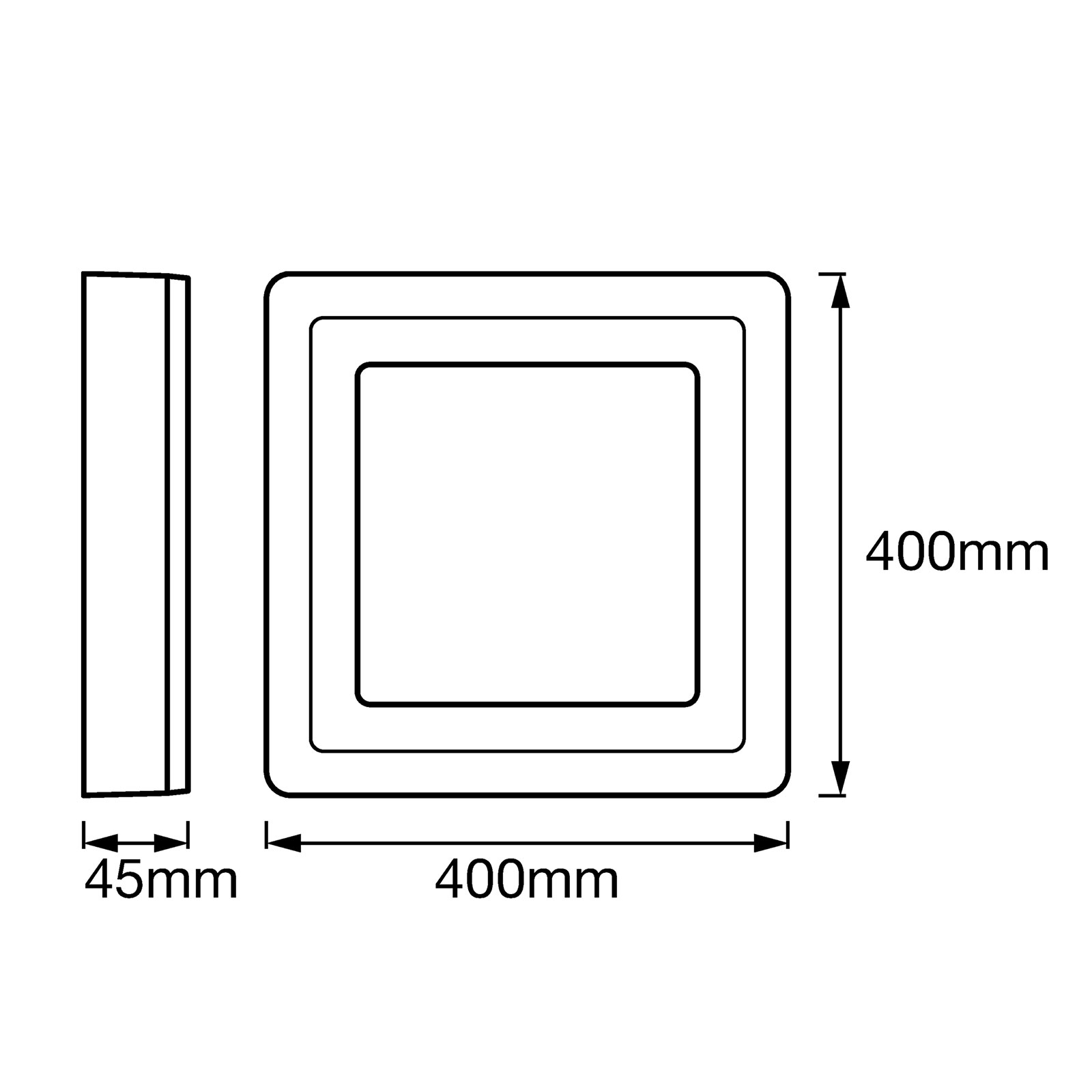 LEDVANCE LED Color+white square Deckenlampe