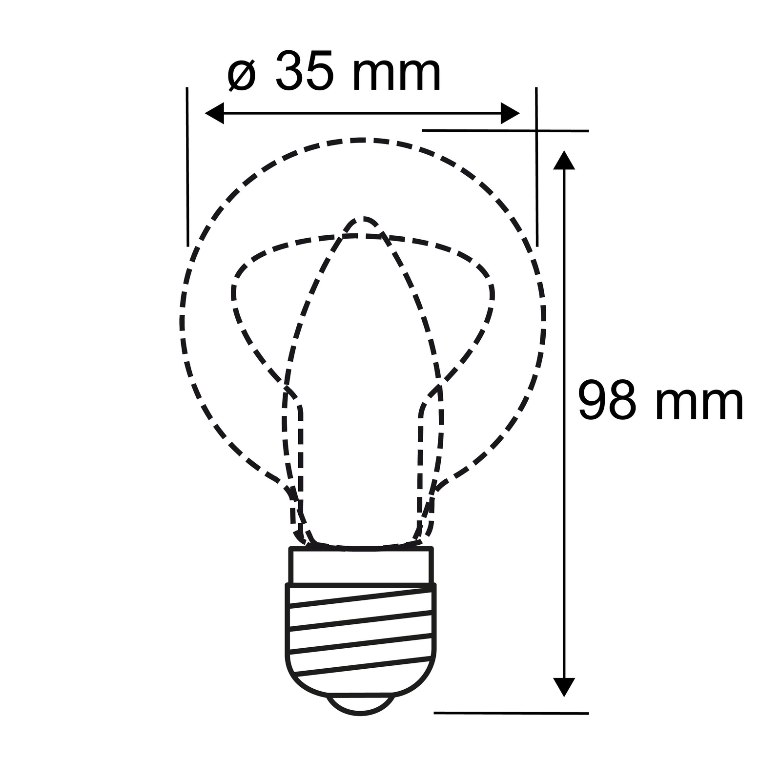 LED-Lampe E14 B35 5W 840 matt dimmbar