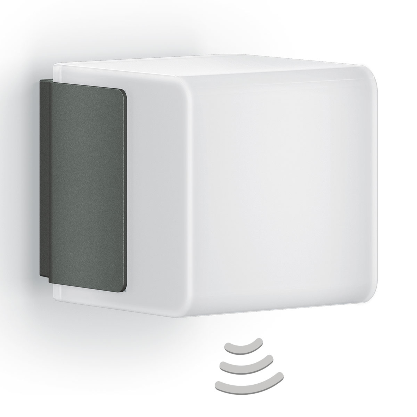 Steinel STEINEL L 835 iHF Cubo wall lamp anthracite, plastic, 9.5 W, energy efficiency: A+, W: 11 cm, H: 11 cm