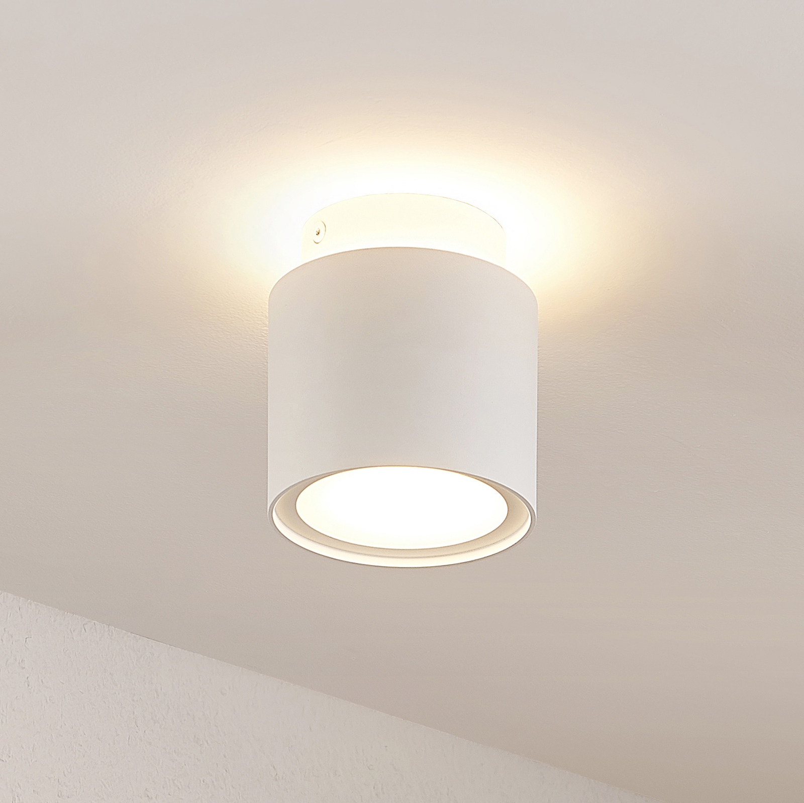 Arcchio Walisa LED-Deckenlampe, Milchglas, weiß