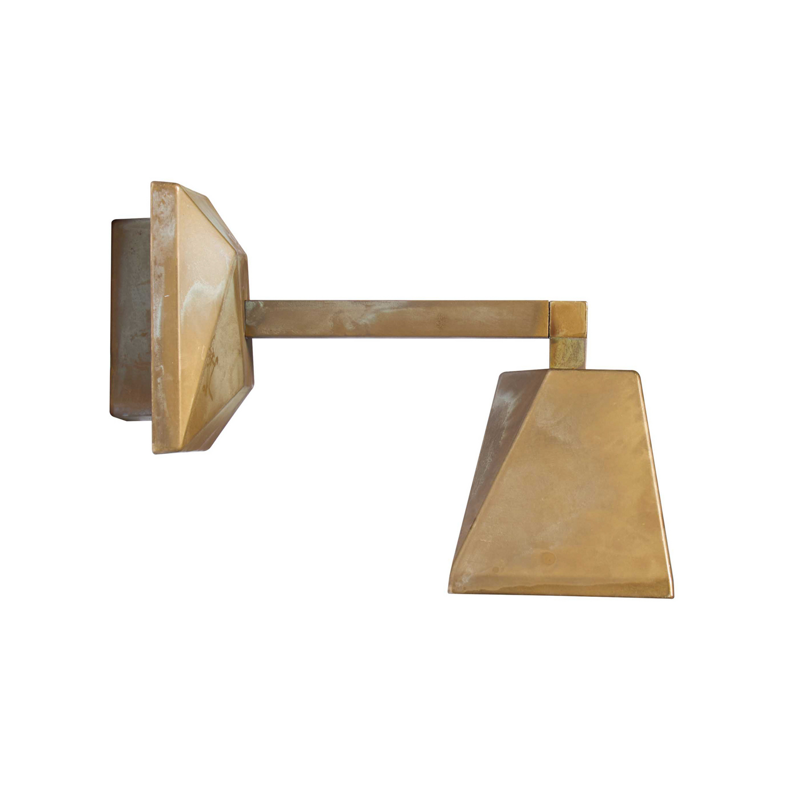 Applique murale LED Silva Edge, saillie 22 cm, laiton antique, IP65 Applique murale LED Silva Edge, saillie 22 cm, laiton antique, IP65