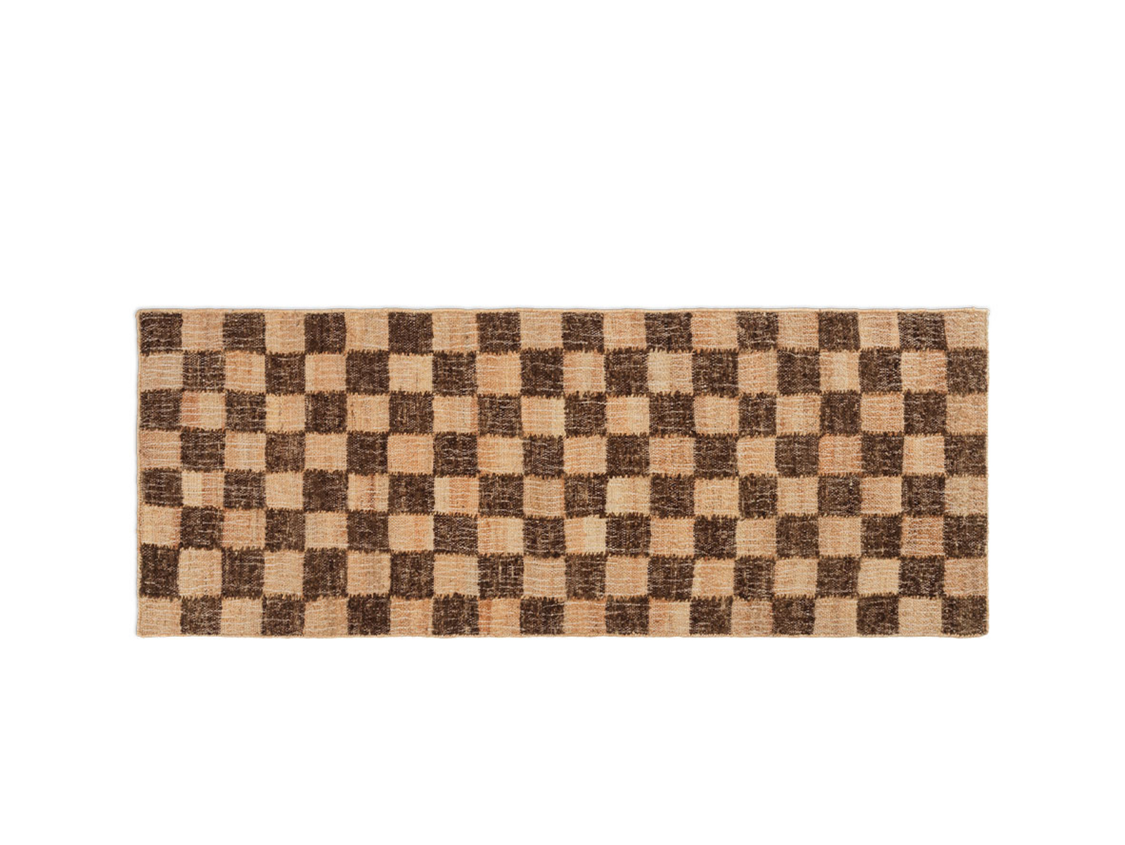 Check Wool Jute Runner 70x180 Coffee/Natural - Ferm Living