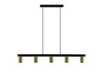 Baliko 5 Lustră Pendul Black/Brass - Lindby