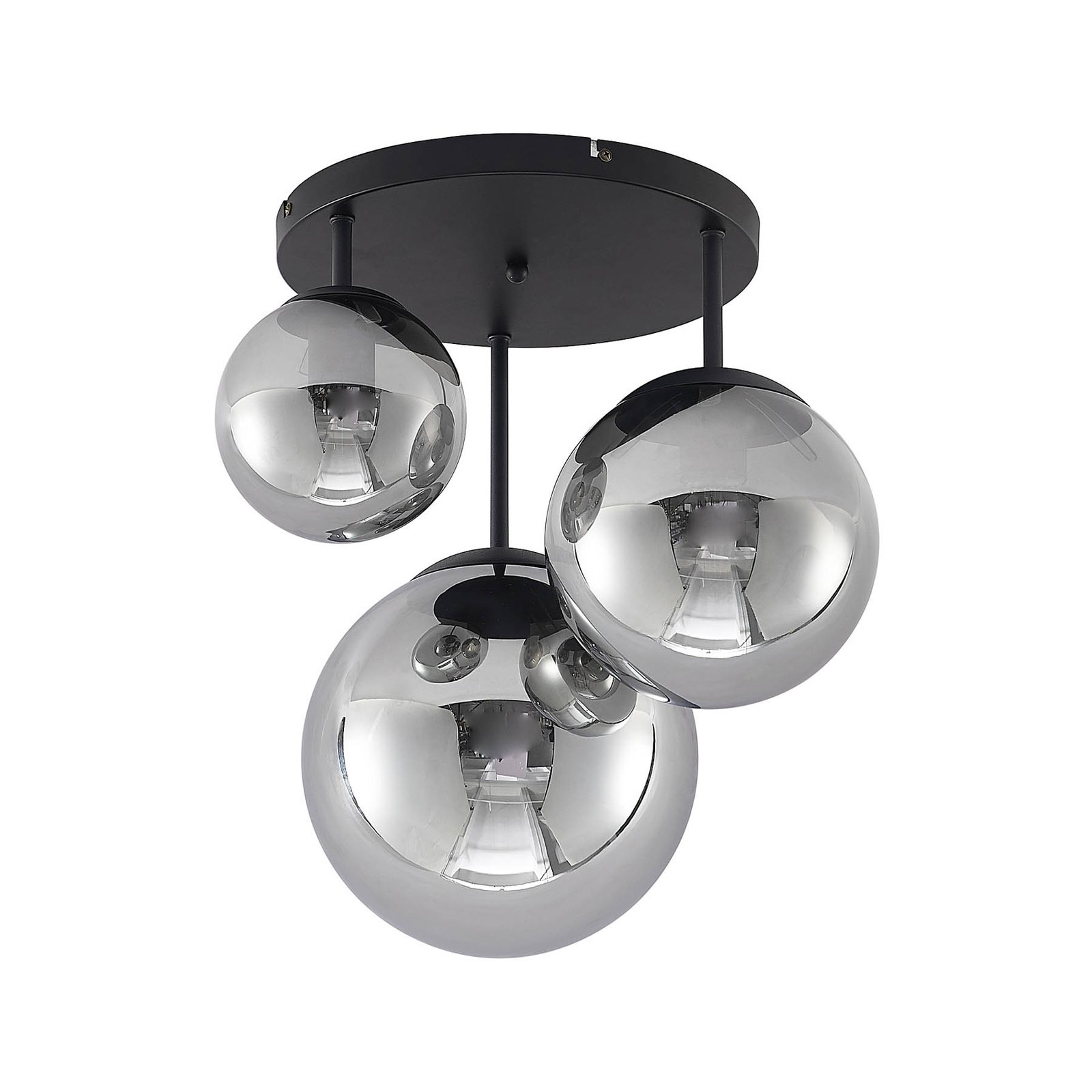 Teeja 3 Round Deckenleuchte Smoke - Lindby