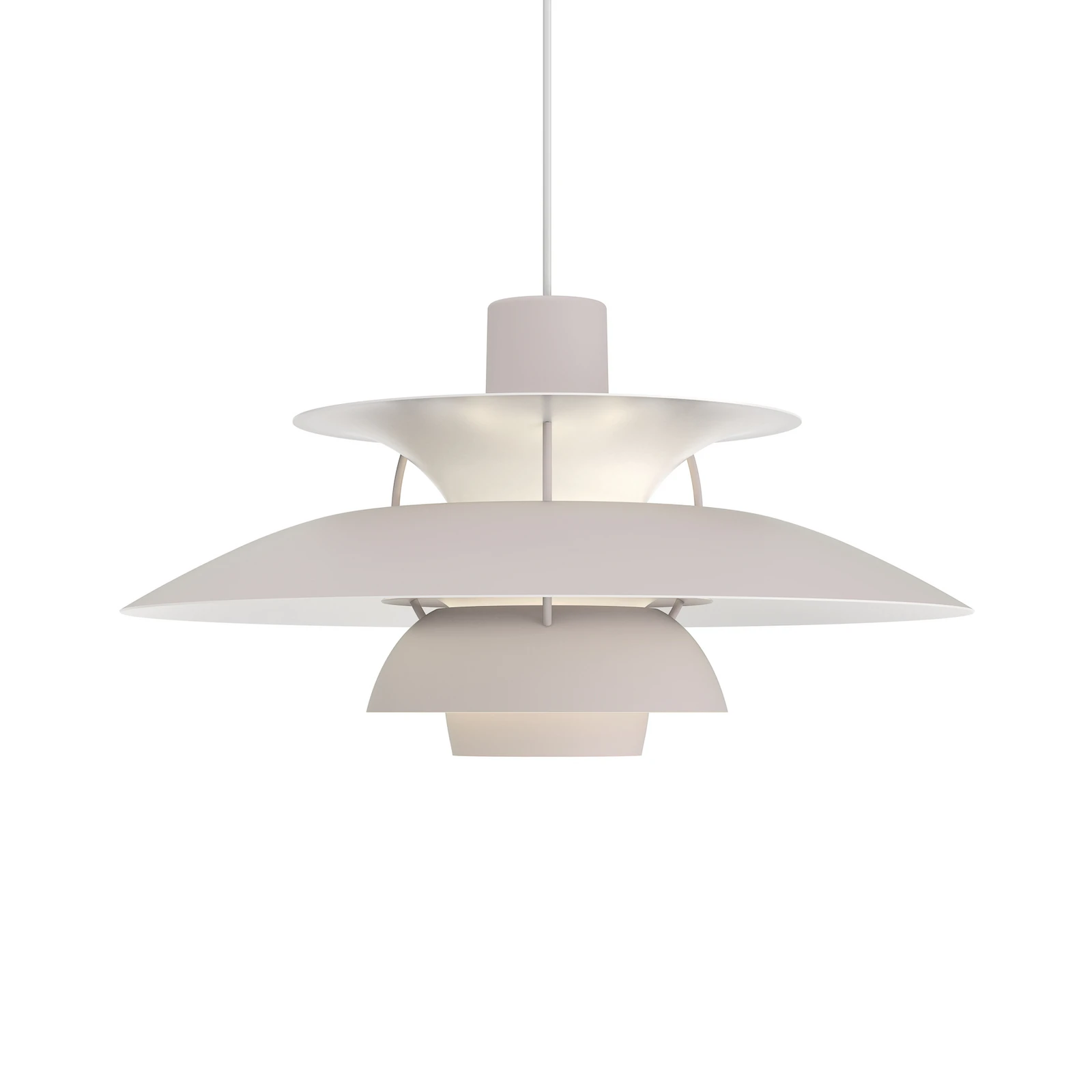 PH 5 Pendant Monochrome Oyster Grey - Louis Poulsen | Buy online PH 5 Pendant Monochrome Oyster Grey - Louis Poulsen | Buy online