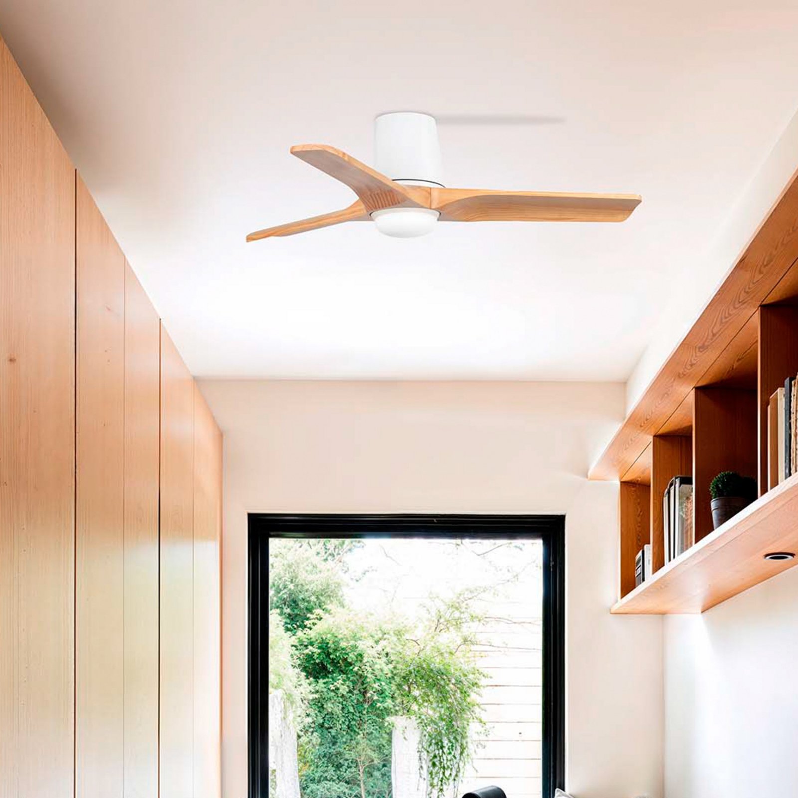LED mennyezeti ventilátor Heywood S, DC, csendes, Ø 90 cm, CCT