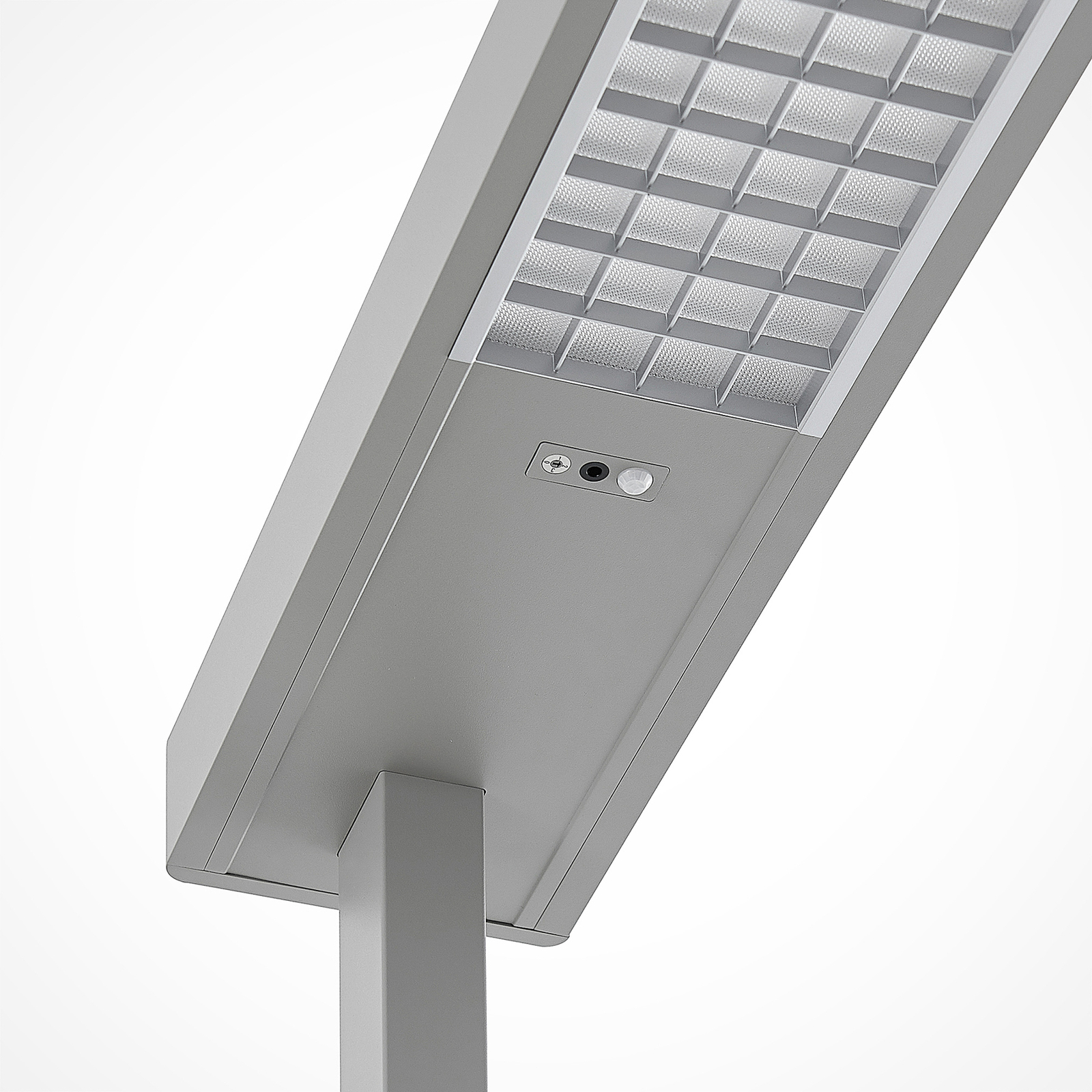 Arcchio LED-Bürostehleuchte Susi, silber, Sensor, 2er-Set