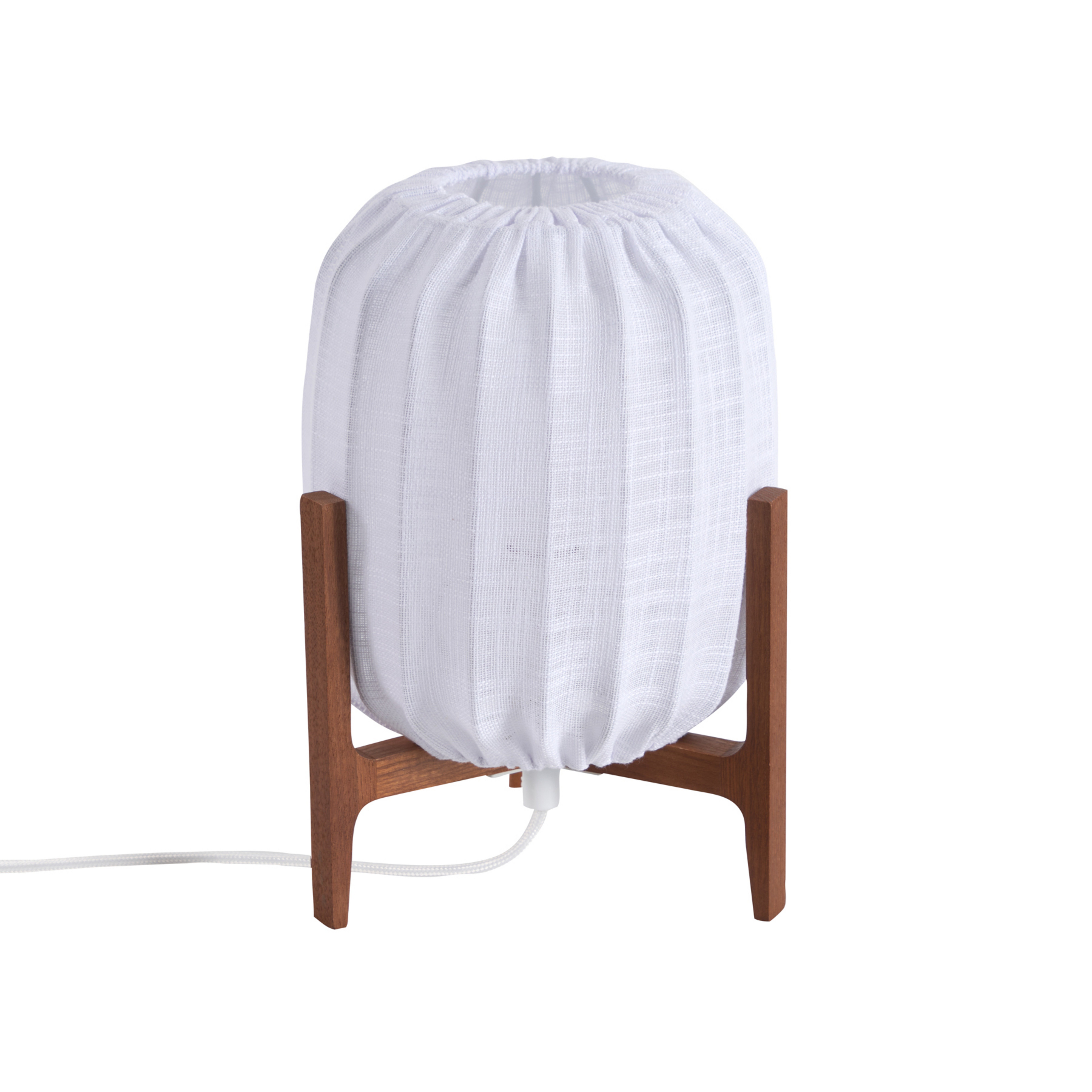 Lampe de table Prisma, frêne/blanc, 24 cm, bois - Watt & Veke