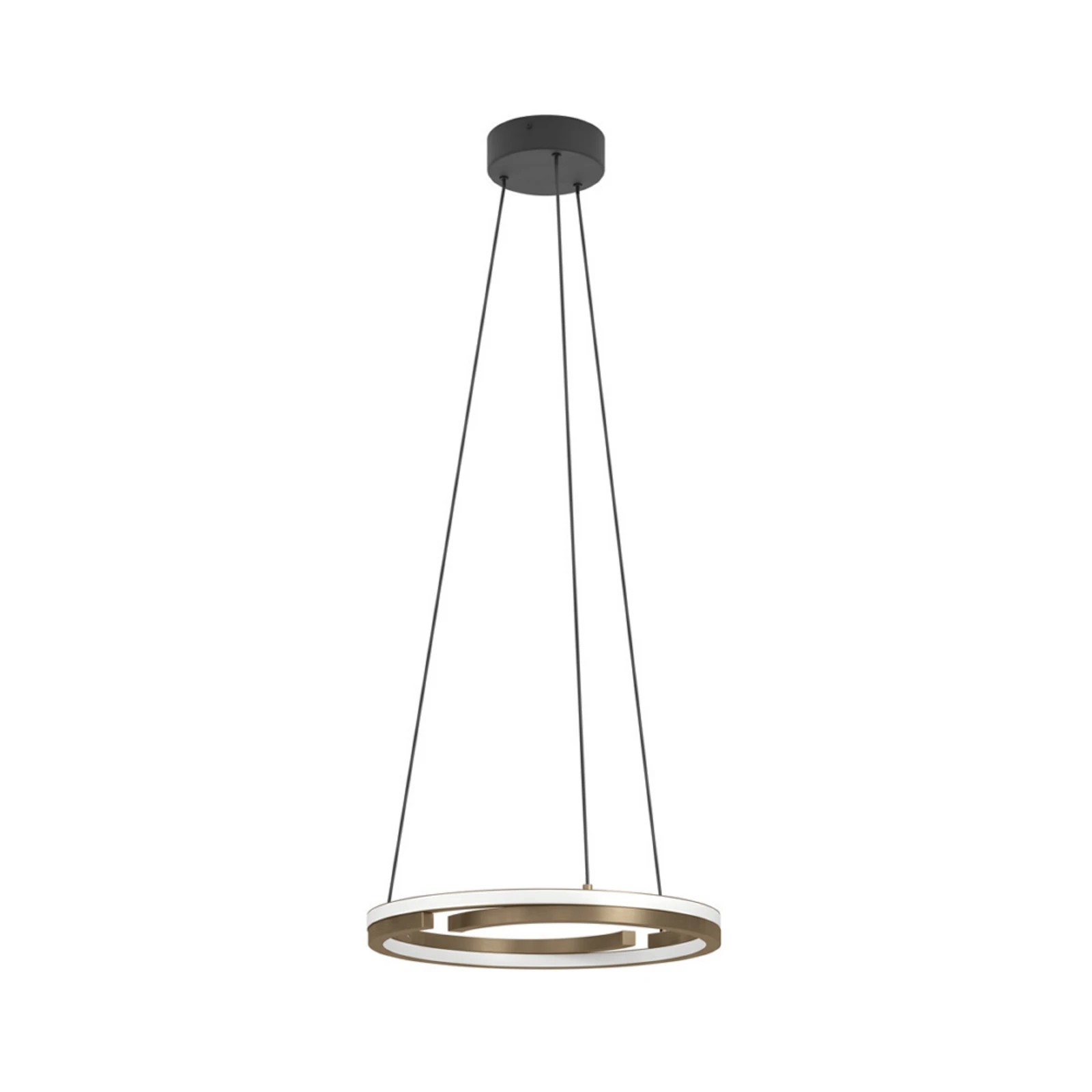 Závěsné světlo EGLO MEZZOMONTE, bronzová barva, Ø 48 cm, CCT
