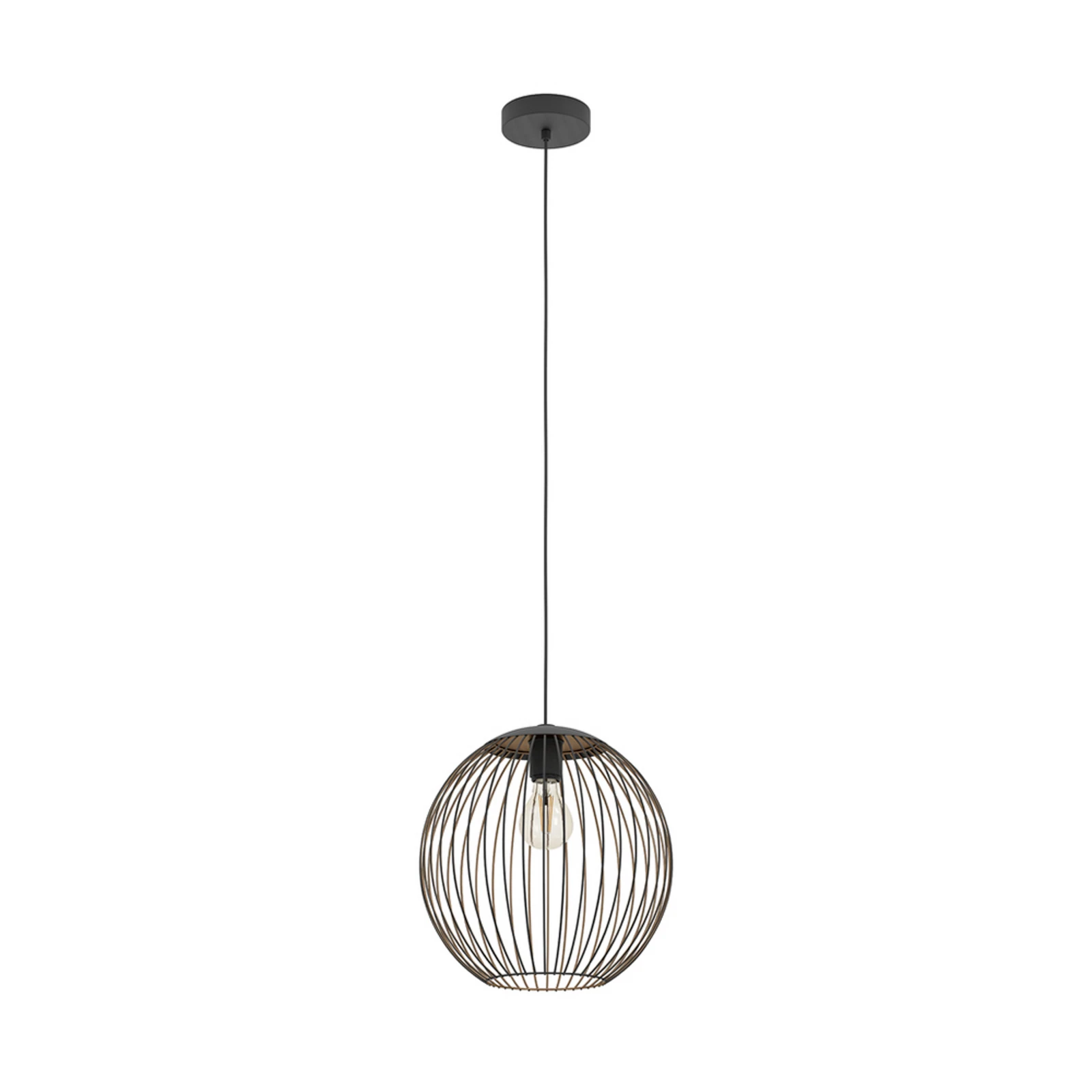 Lampada a sospensione EGLO ALMANZORA, Ø 32 cm, 1 lampadina, nera, E27
