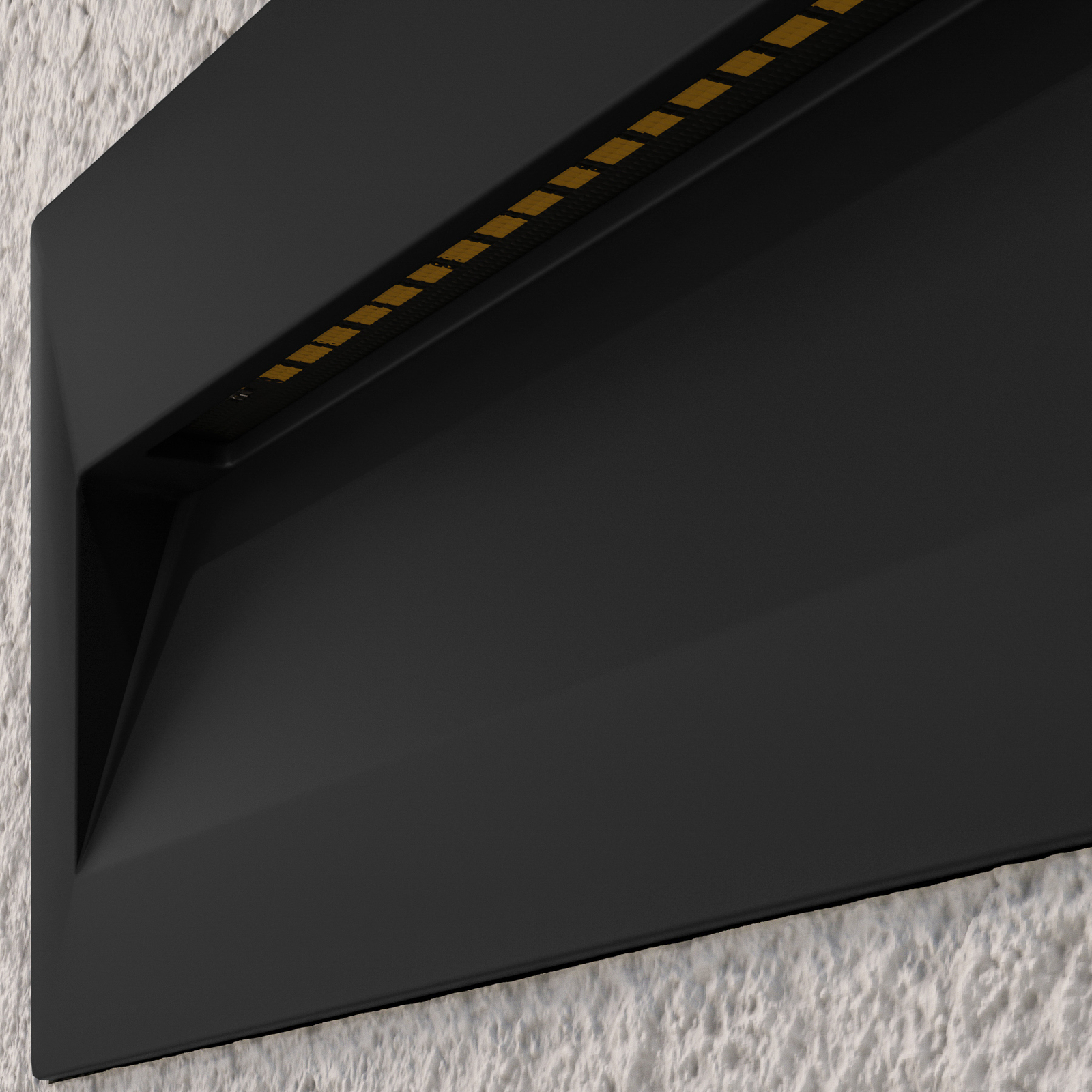 Lucande LED recessed wall light Loya, angular, dark grey, outdoor
