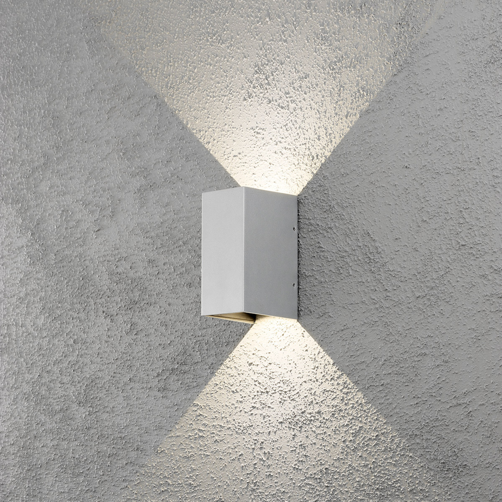 LED buitenwandlamp Cremona 8 cm grijs