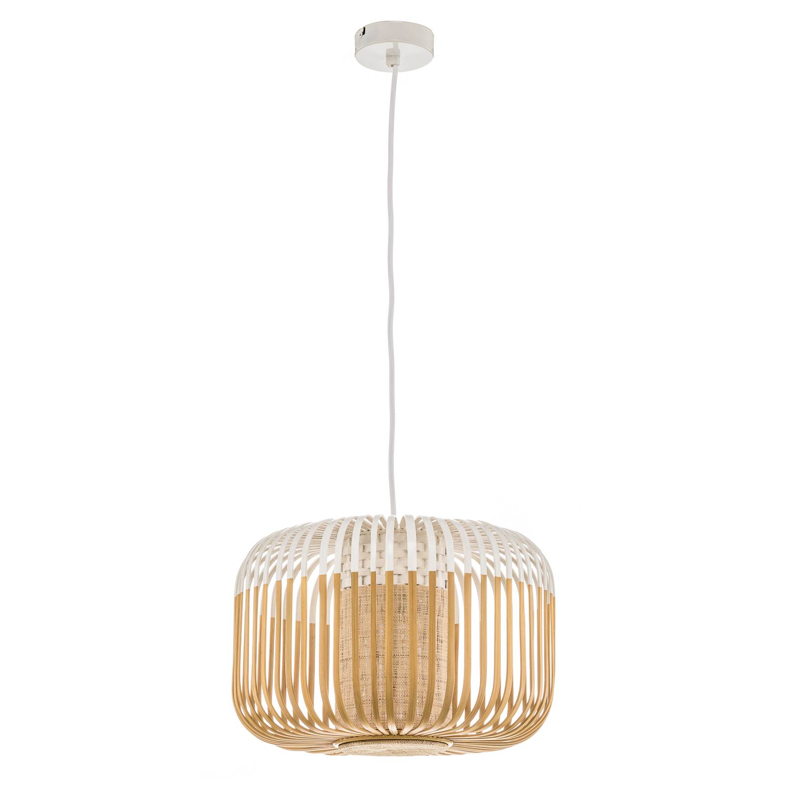 Image of Forestier Bamboo Light S suspension 35 cm blanche 3700663915334