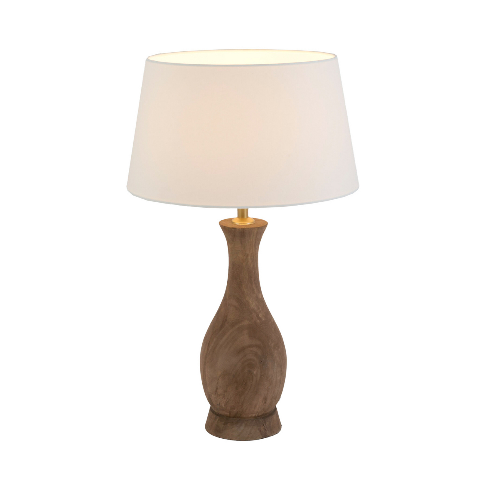 Lampada da tavolo ANTELAO, naturale/écru, altezza 45 cm, legno di mango, E27