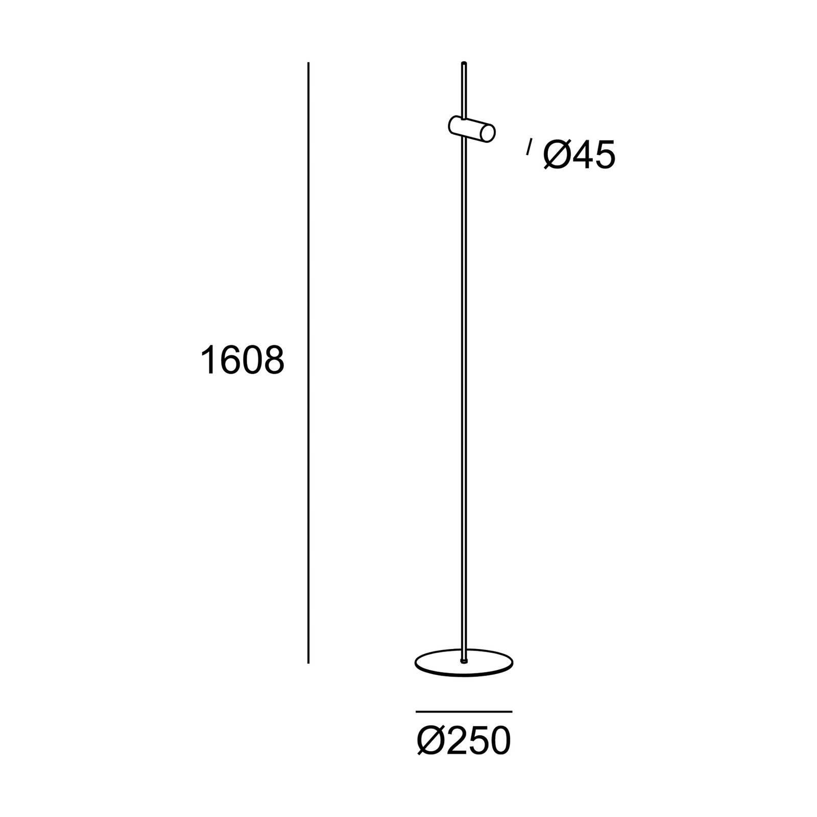 LEDS-C4 Nude Single lampa stojąca E27 czarna