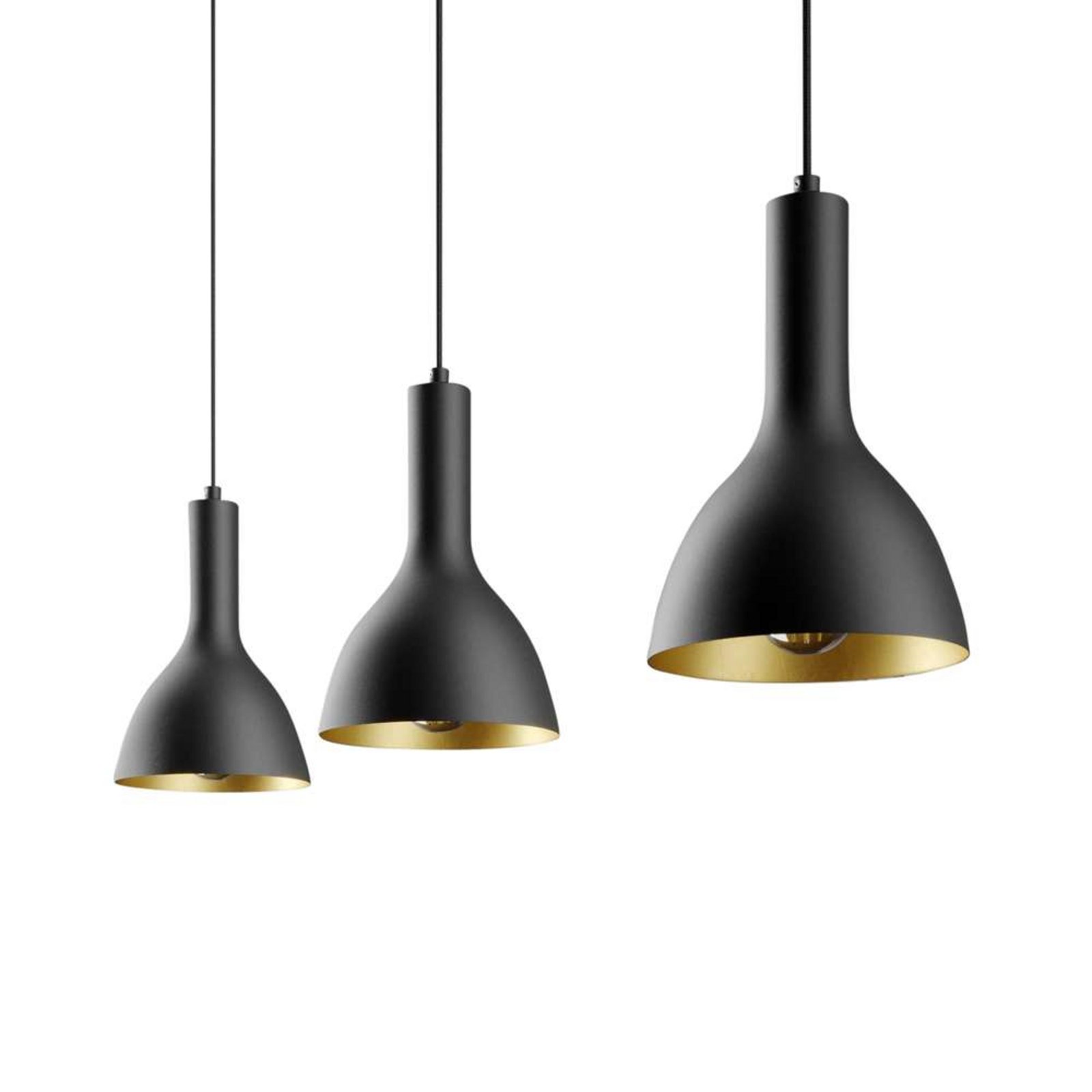 Cosmina 3 Závěsná Lampa Black/Gold - Arcchio