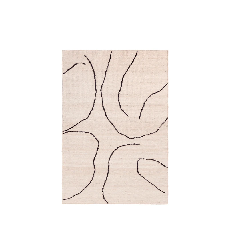 ferm LIVING – Gesso Jute Matta 140×200 Off-White/Mörk Fig