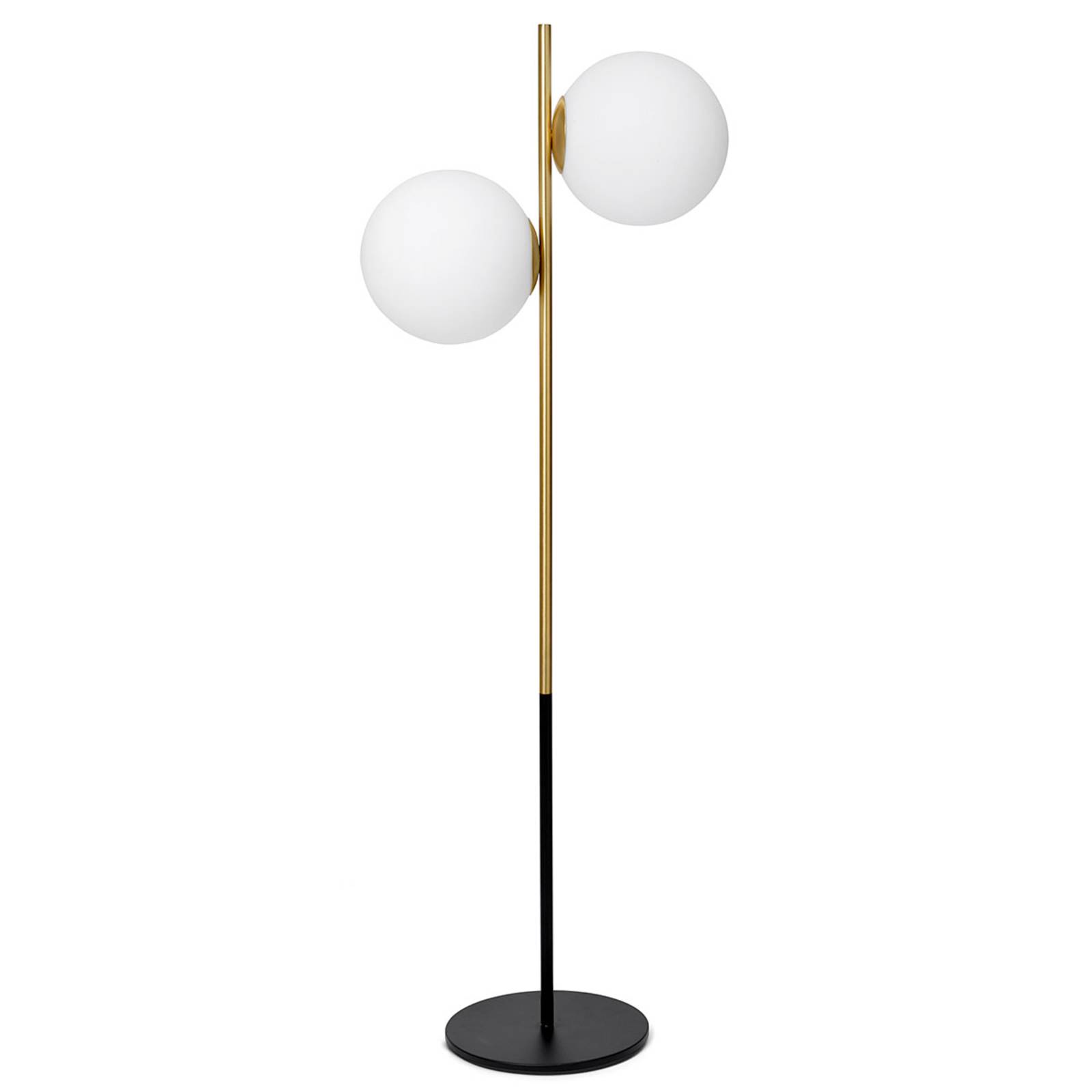 Stehleuchte Jugen, schwarz/gold, zweiflammig