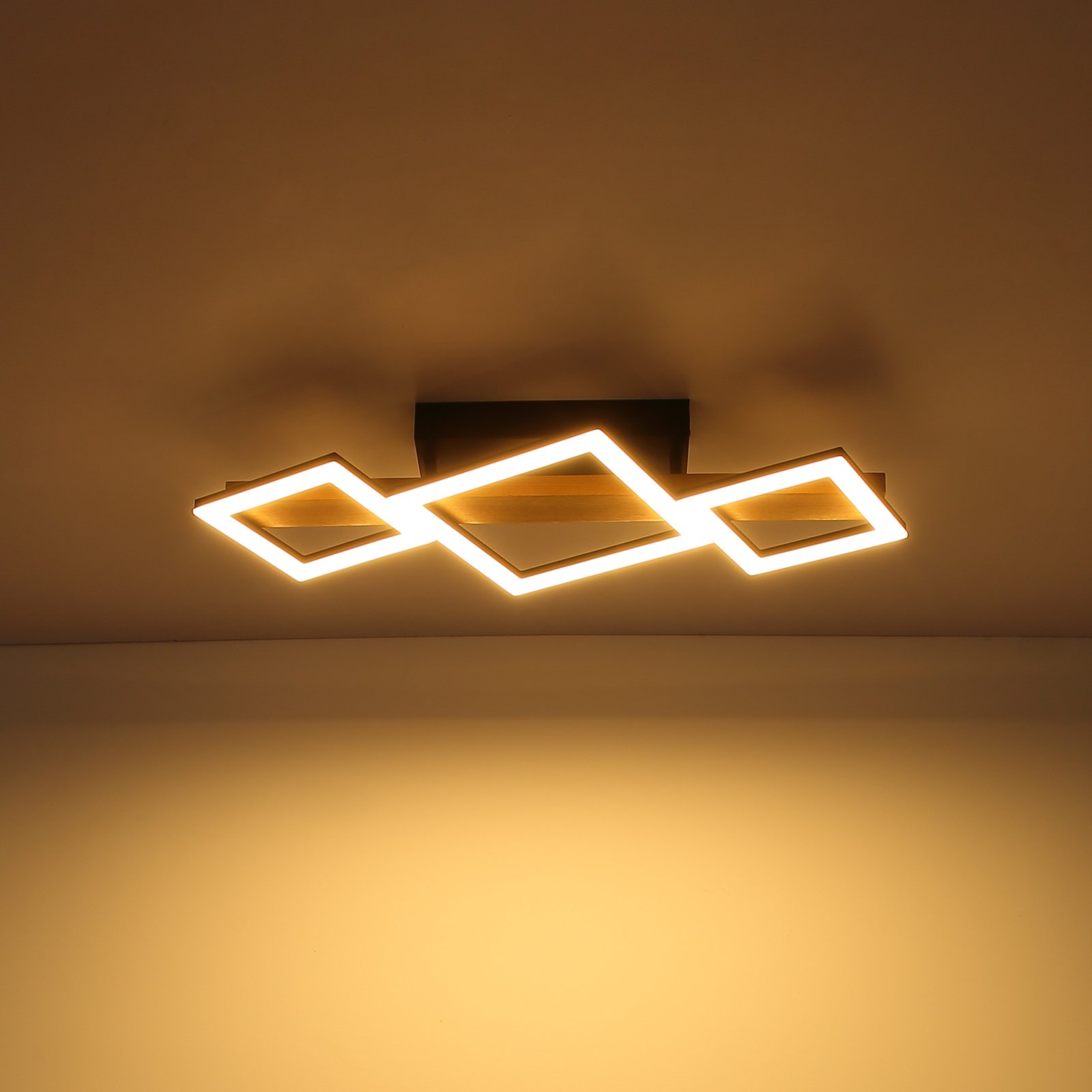 Dustin LED ceiling light, 3-bulb
