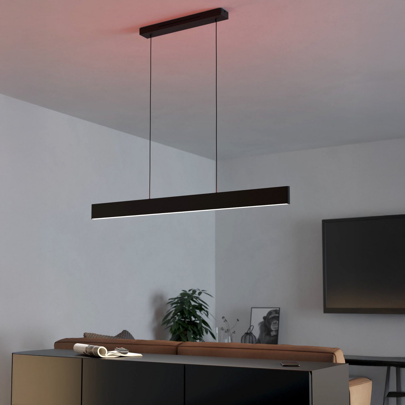 EGLO connect LED pendant light Andreas-Z, black, steel