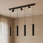 Lindby Sanad riippuvalaisin, 100 cm, 7-lamppuinen, musta, GU10