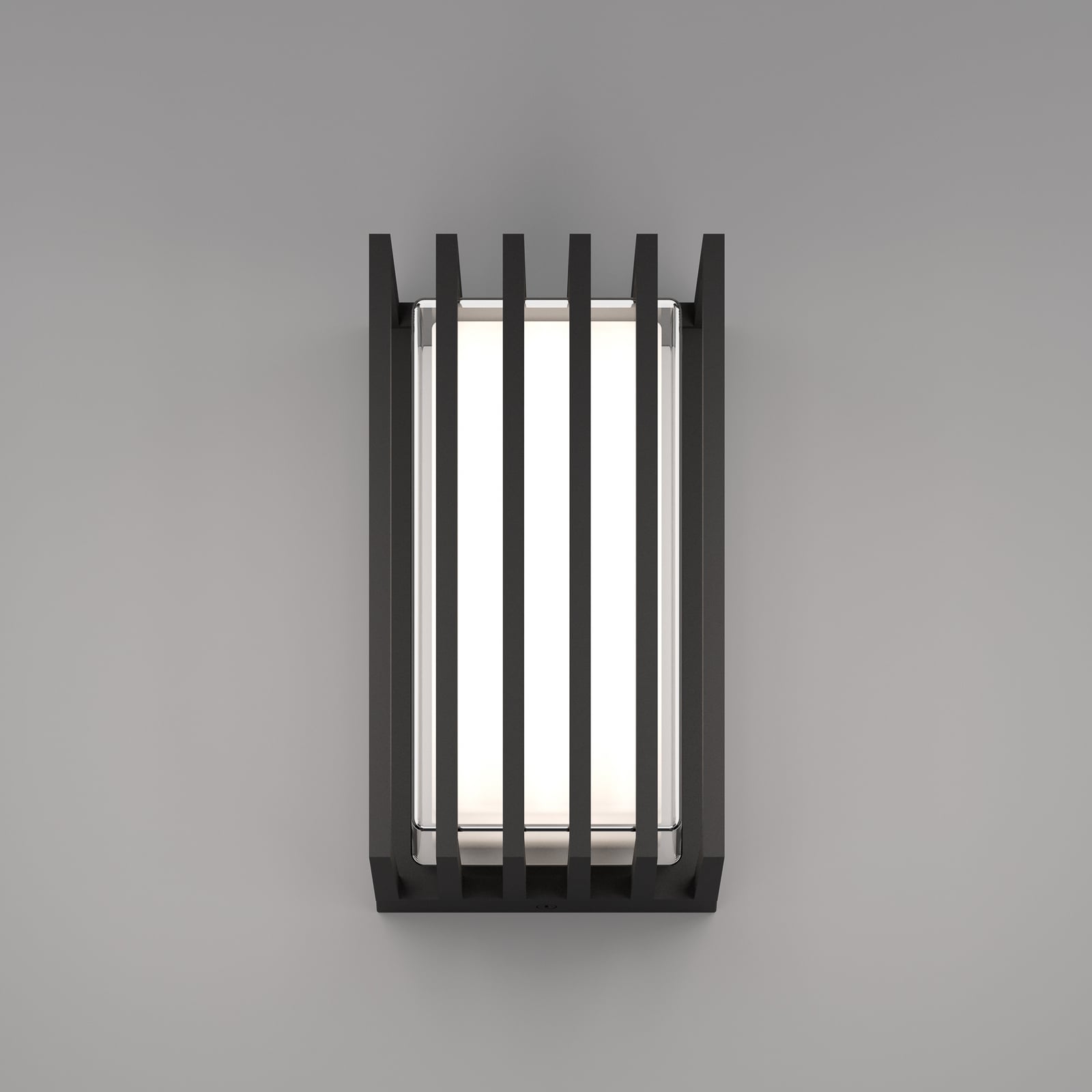 Genovese LED vanjska zidna svjetiljka, crna, visina 24 cm, senzor